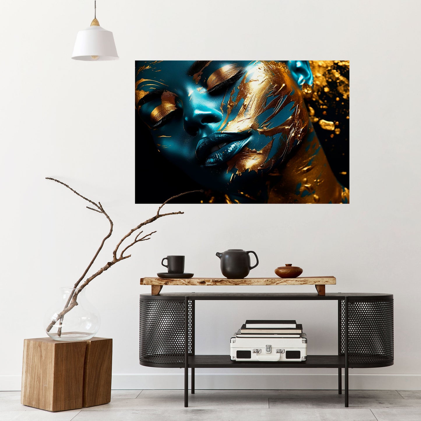 GOLDEN SERENITY Peel and Stick Horizontal Poster