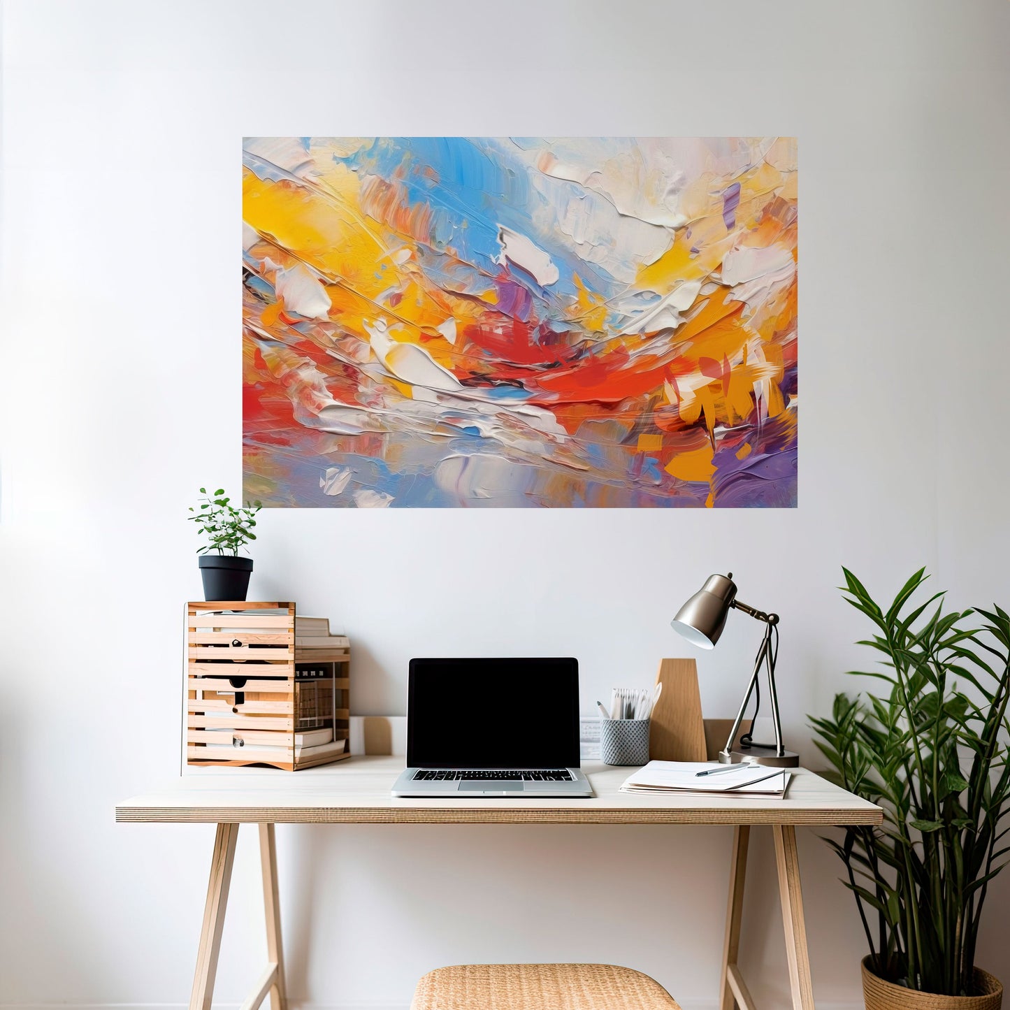 FÄRGGLAD REVERIE Horisontell Poster med självhäftande text