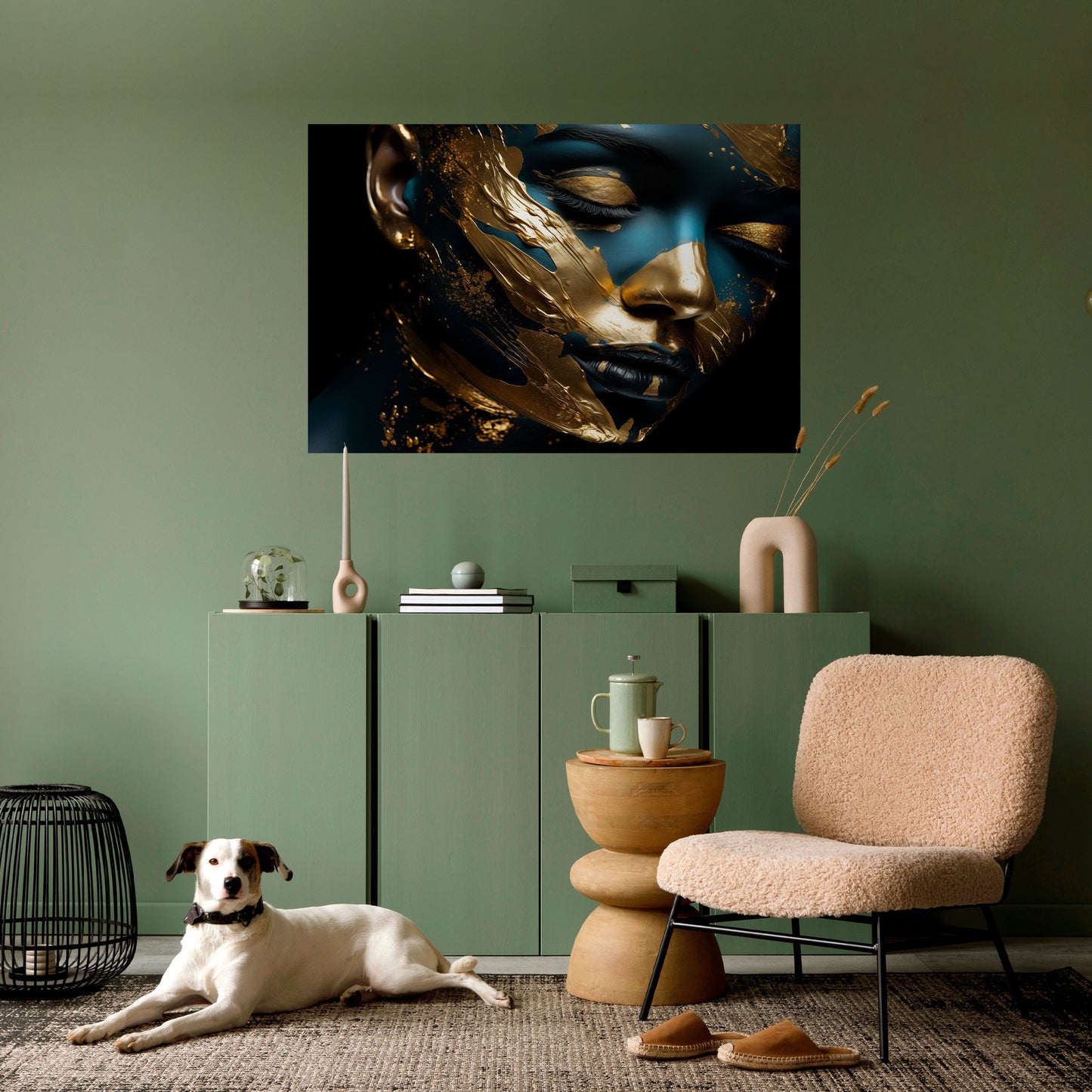 GILDED GRACE horisontell poster med självhäftande motiv