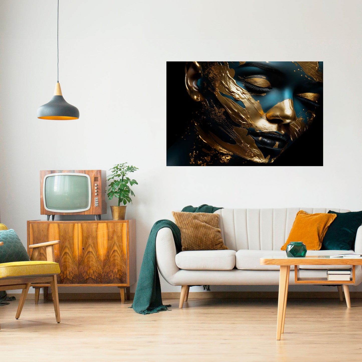 GILDED GRACE horisontell poster med självhäftande motiv