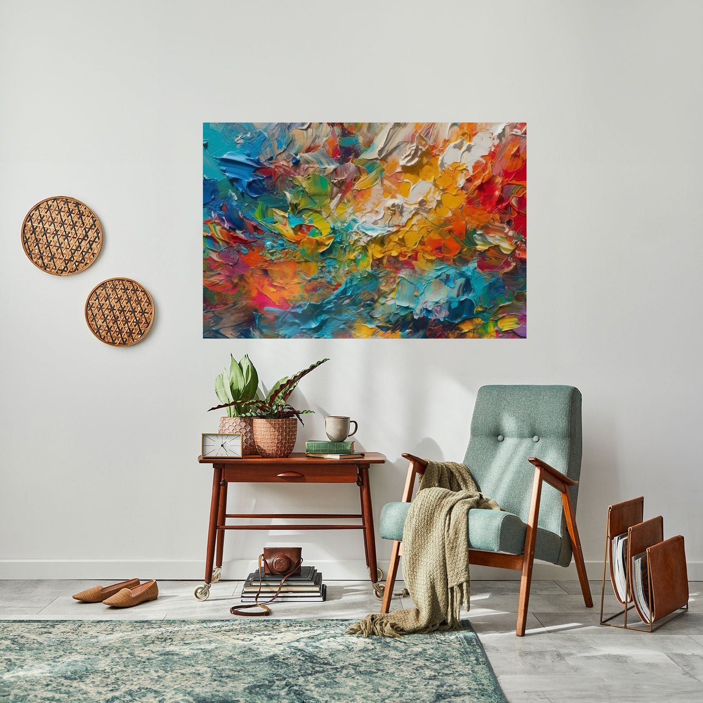 WHISPERS OF COLOR Peel and Stick Horizontal Poster