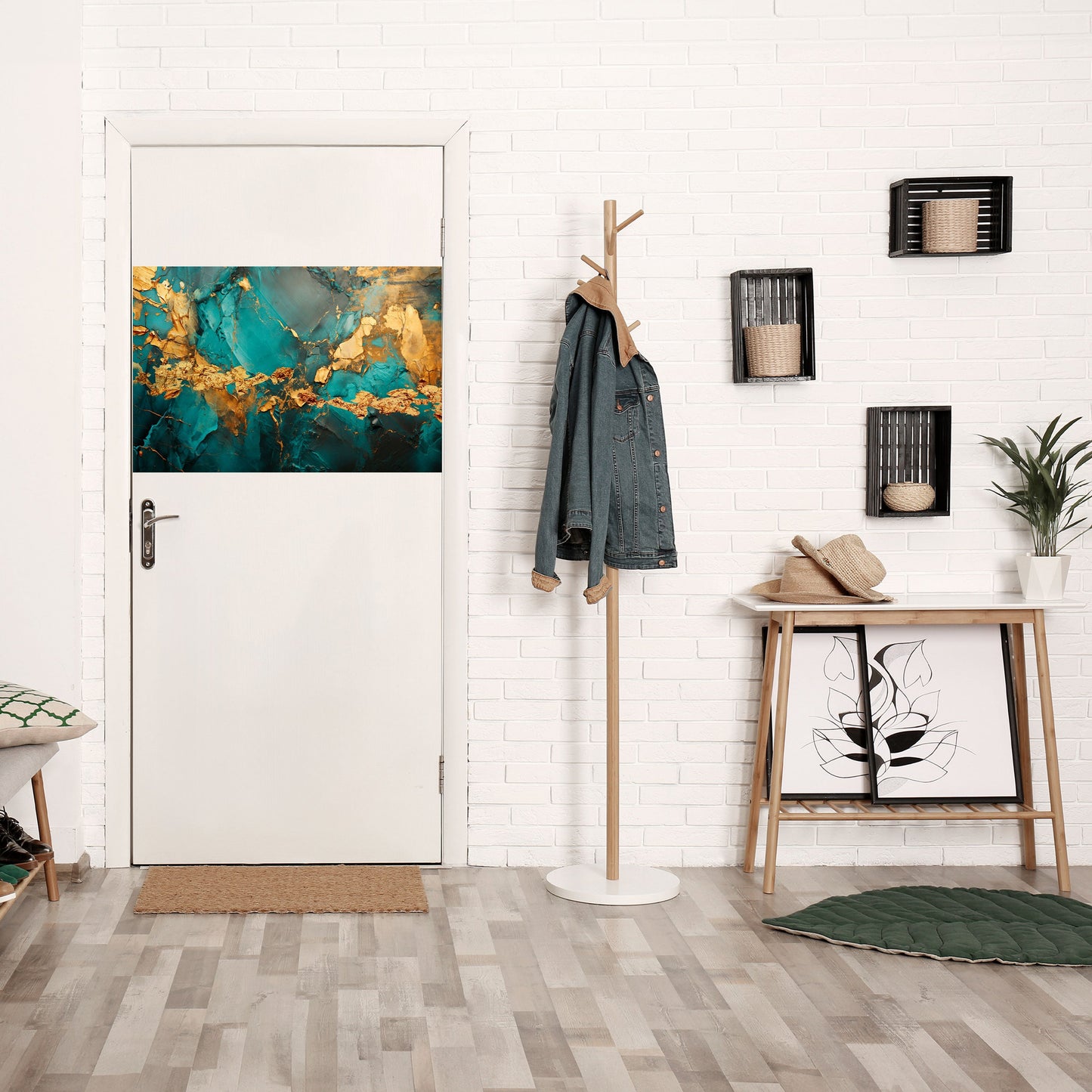 CELESTIAL GOLDRUSH horisontell affisch med självhäftande motiv