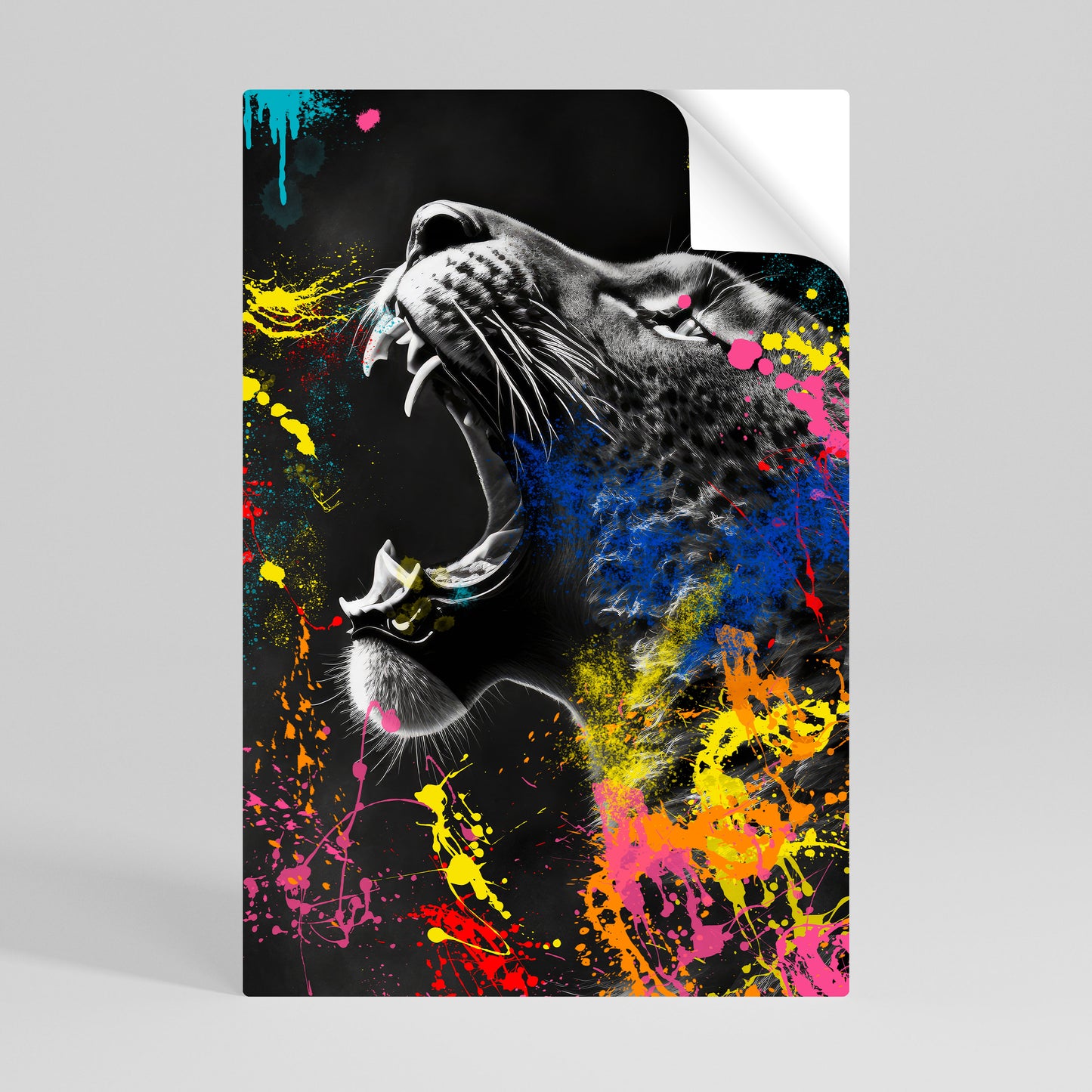 LEOPARD ARTISTRY Självhäftande Vertikal Poster