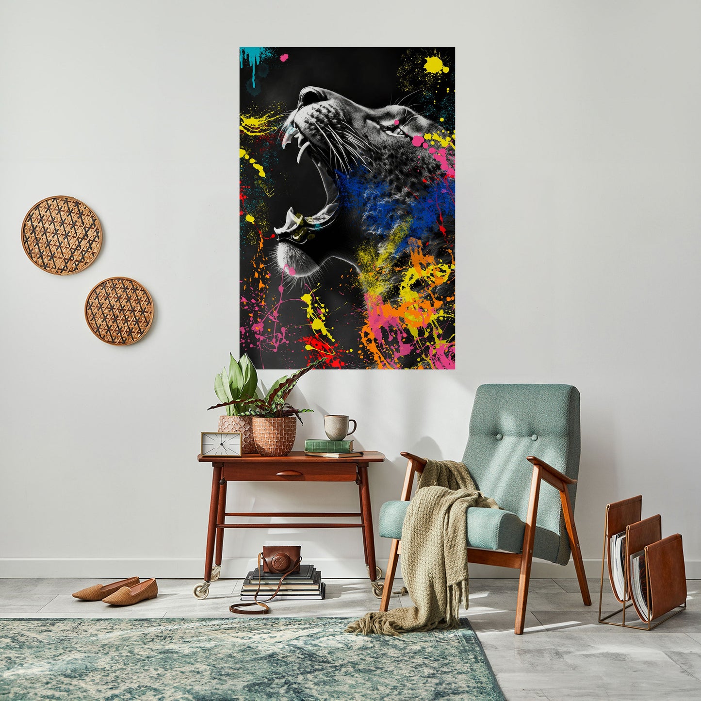 LEOPARD ARTISTRY Peel and Stick Vertical Poster
