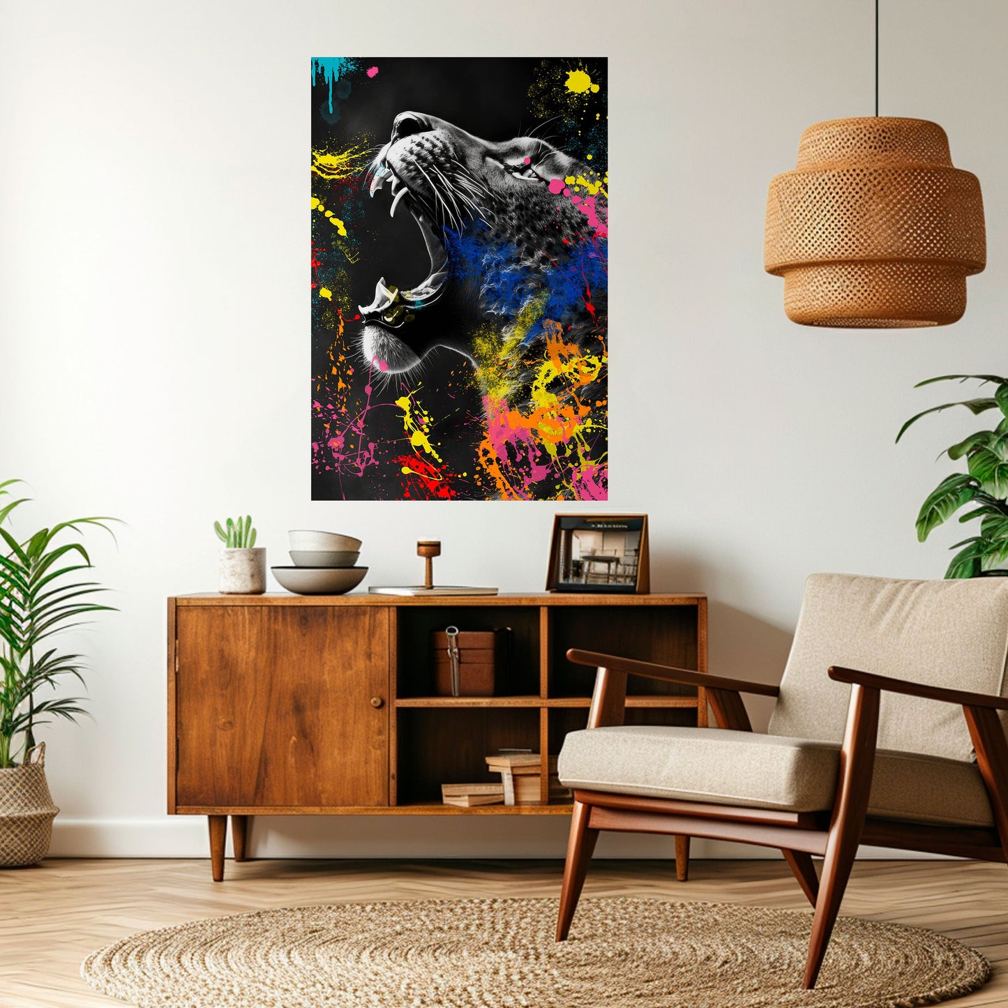 LEOPARD ARTISTRY Peel and Stick Vertical Poster