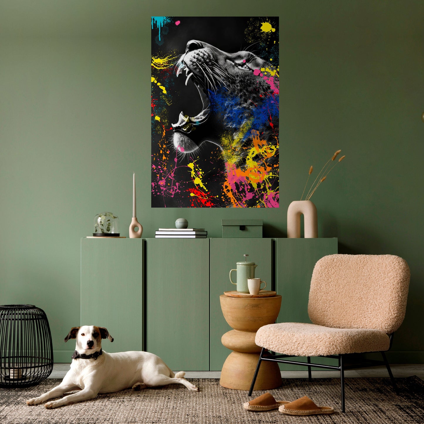LEOPARD ARTISTRY Peel and Stick Vertical Poster
