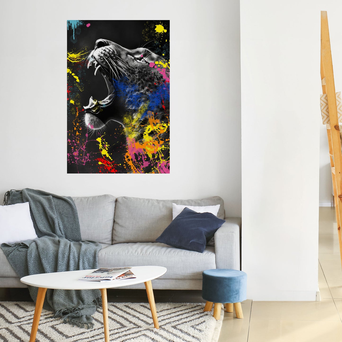 LEOPARD ARTISTRY Peel and Stick Vertical Poster