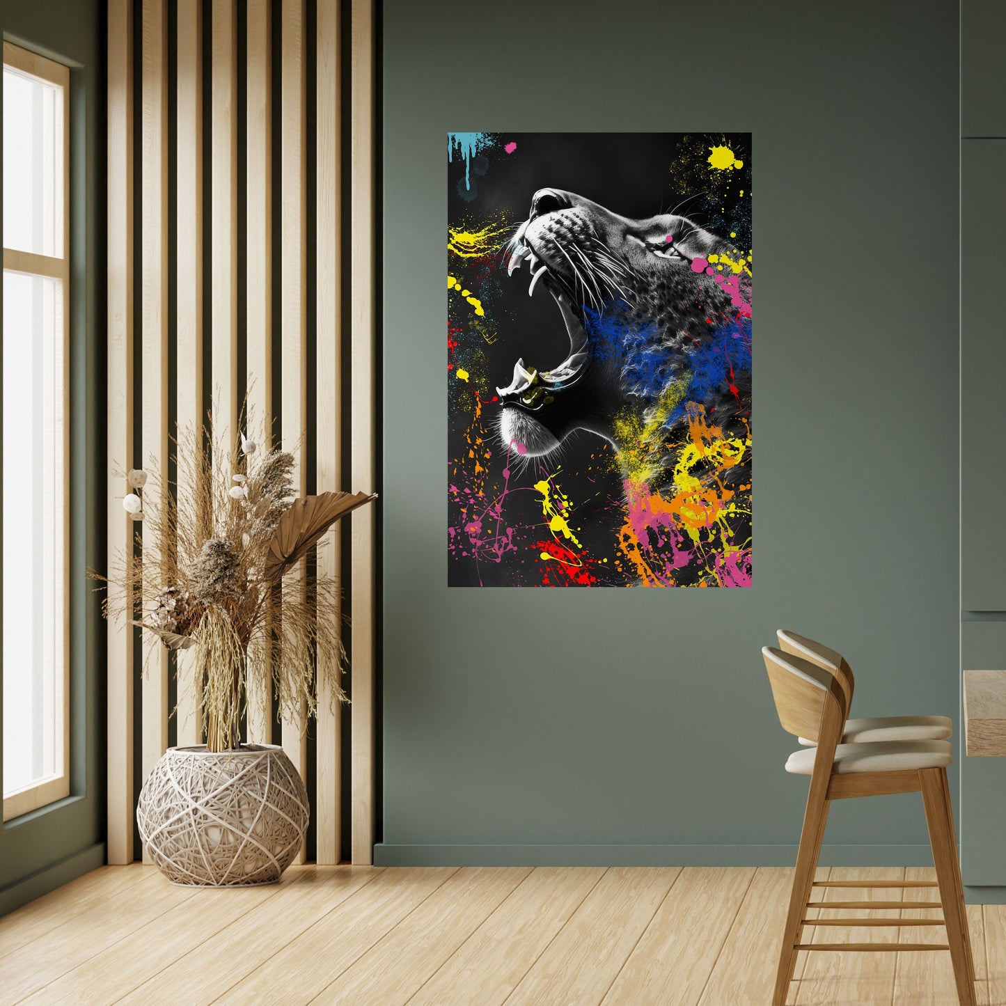 LEOPARD ARTISTRY Peel and Stick Vertical Poster