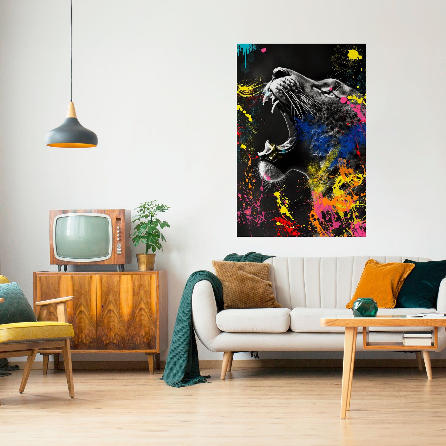 LEOPARD ARTISTRY Peel and Stick Vertical Poster