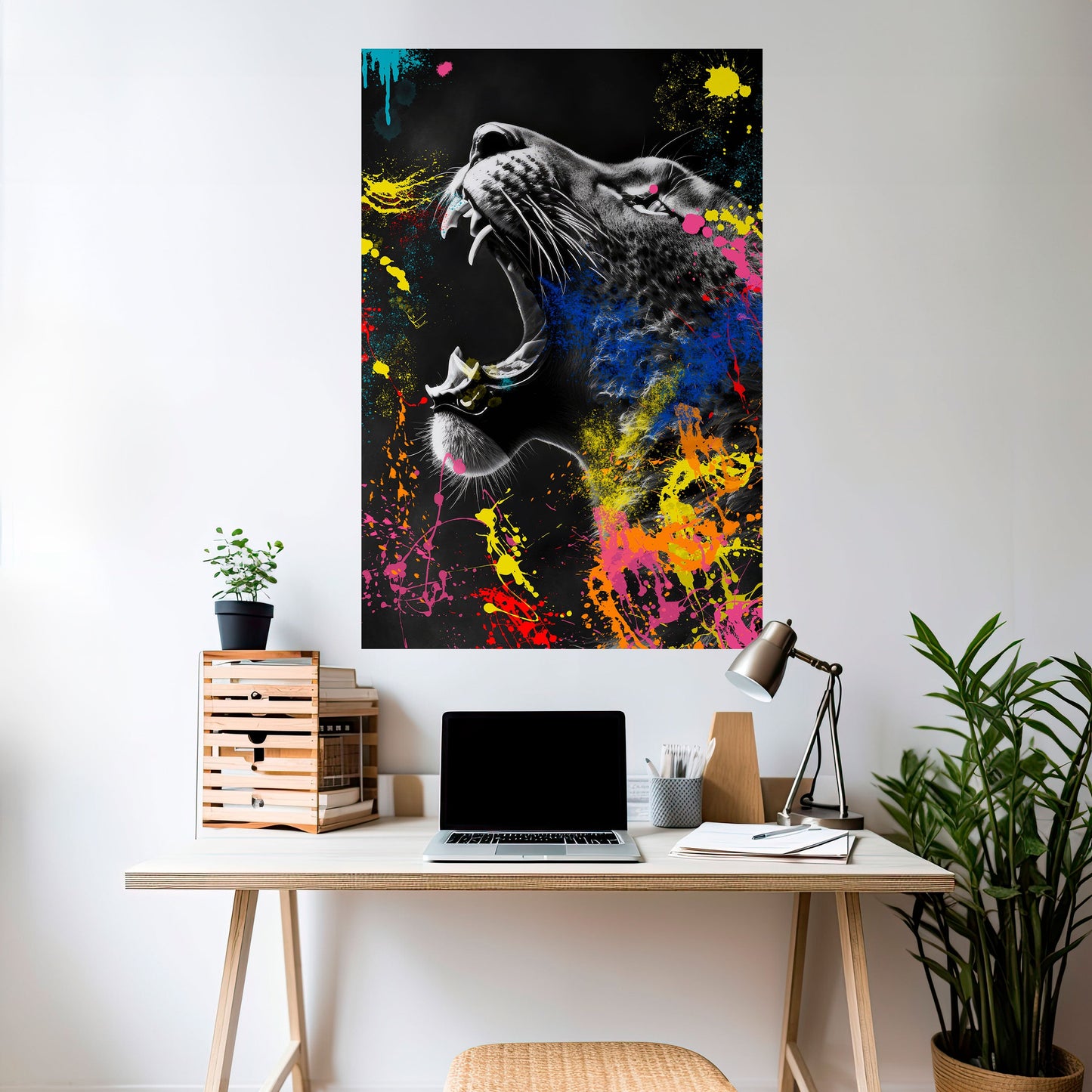 LEOPARD ARTISTRY Peel and Stick Vertical Poster
