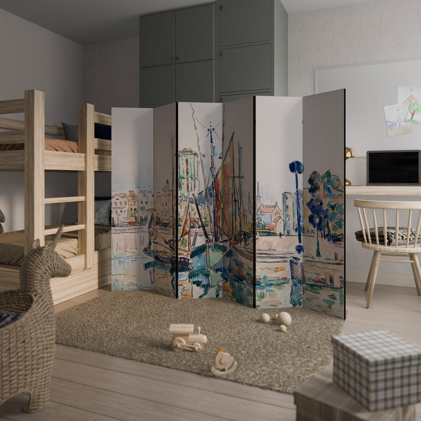 LA ROCHELLE Decorative 6-Panel Room Divider