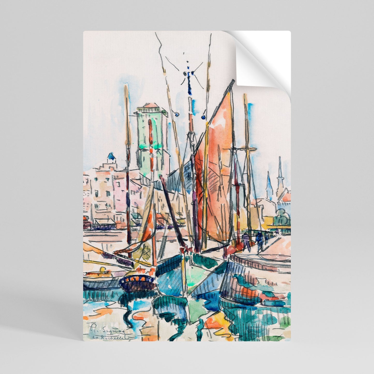 LA ROCHELLE vertikal poster med självhäftande tryck