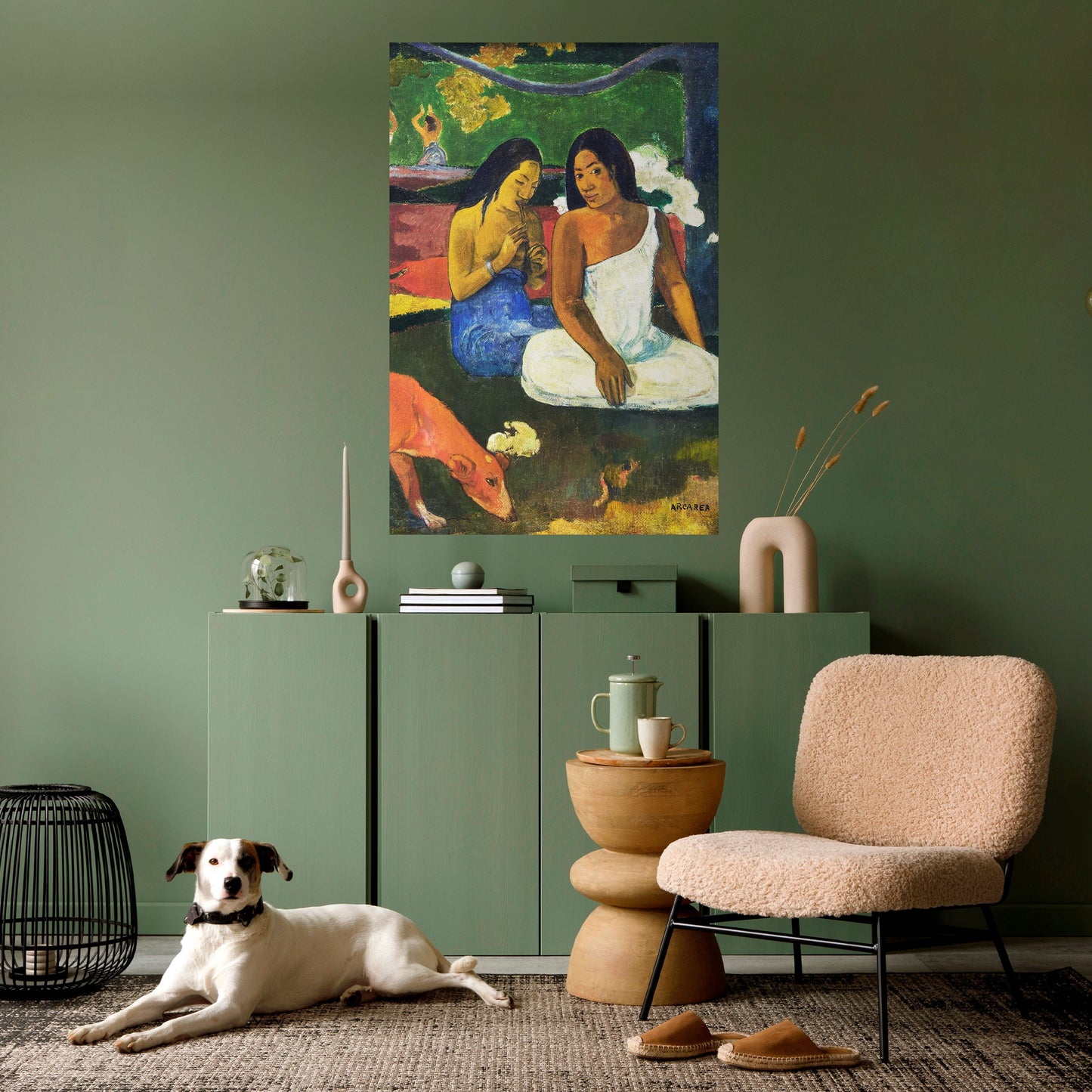 AREAREA AV GAUGUIN vertikal poster med självhäftande text
