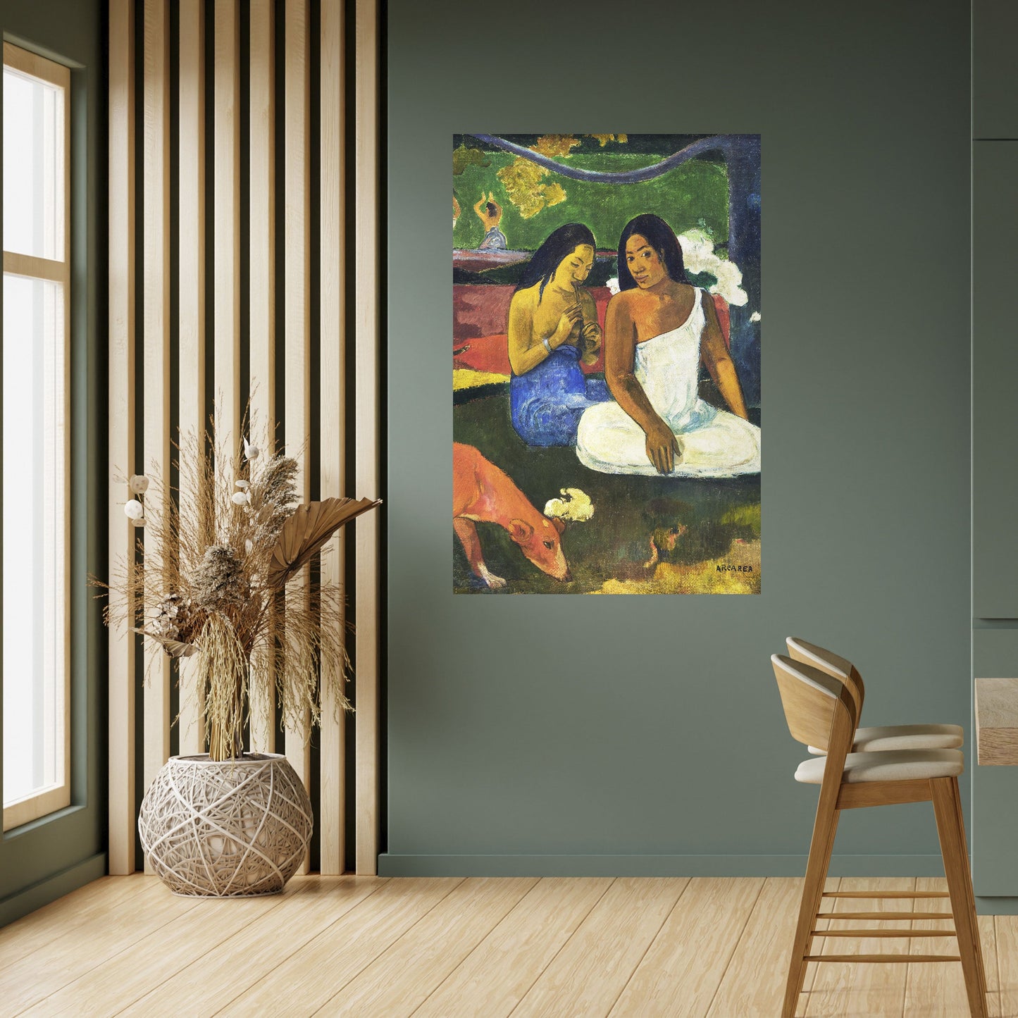 AREAREA AV GAUGUIN vertikal poster med självhäftande text