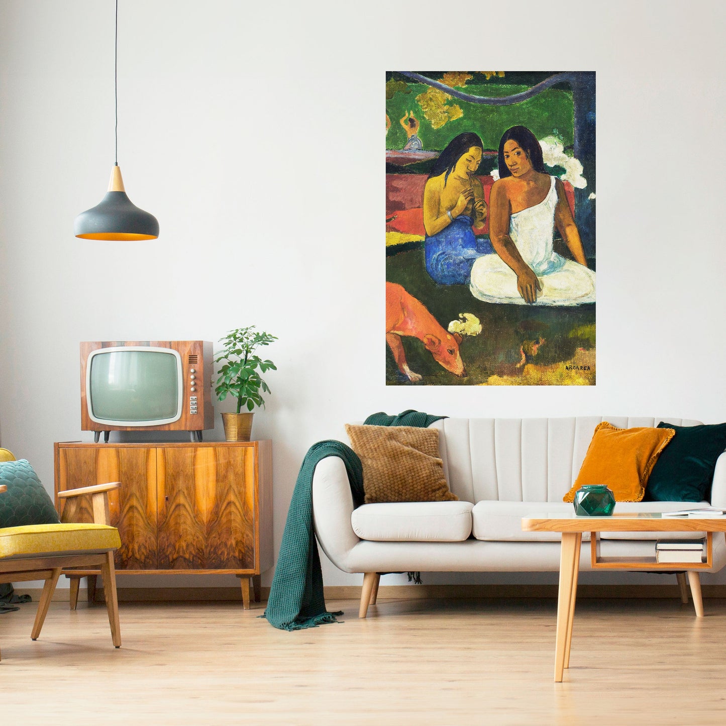 AREAREA AV GAUGUIN vertikal poster med självhäftande text