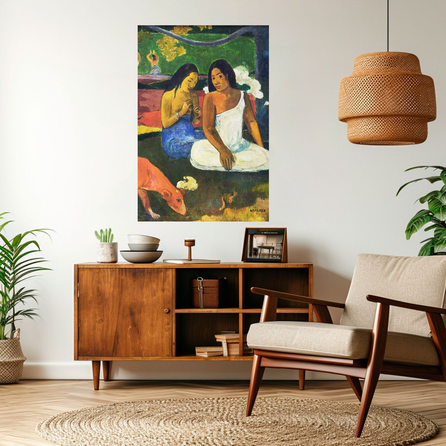 AREAREA AV GAUGUIN vertikal poster med självhäftande text