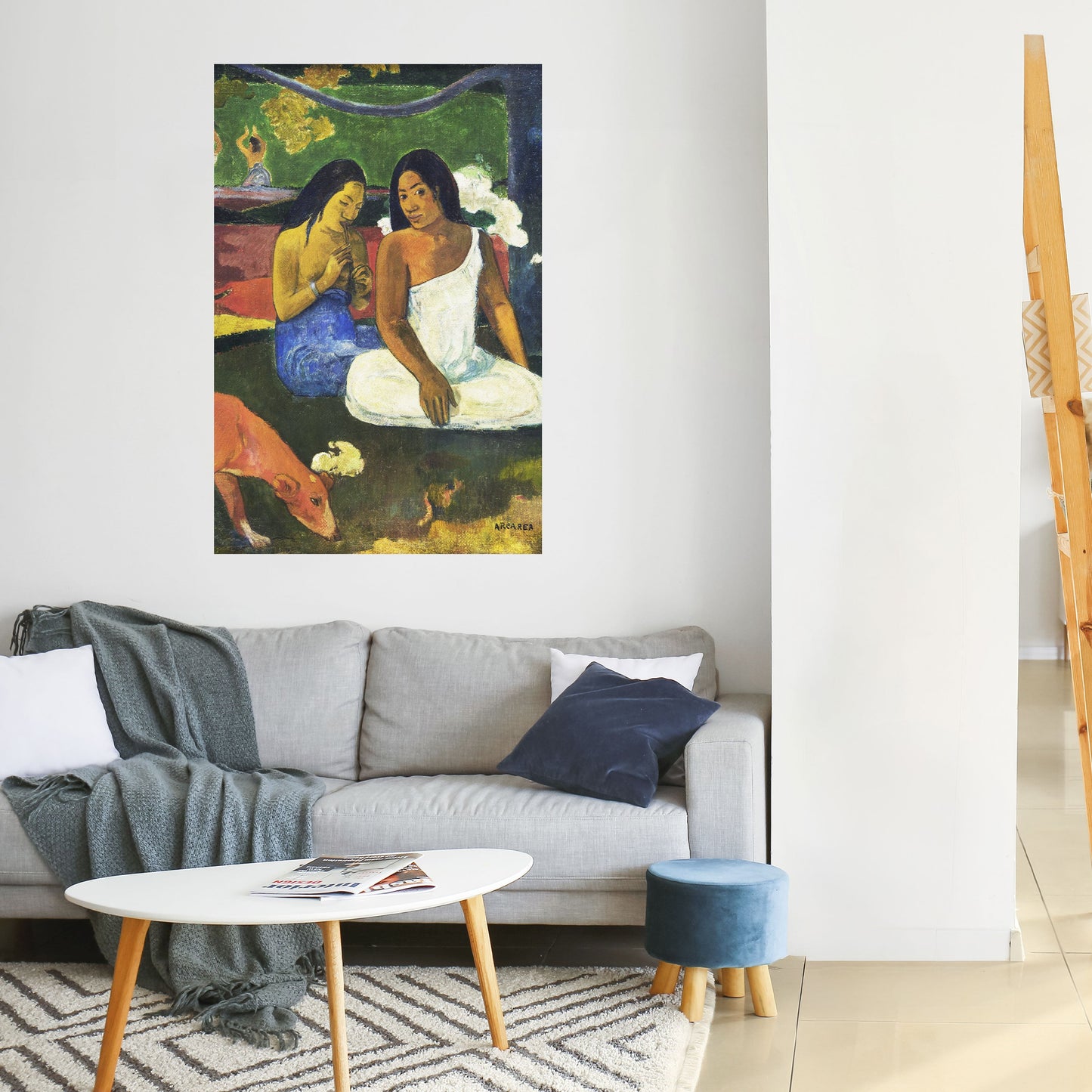 AREAREA AV GAUGUIN vertikal poster med självhäftande text