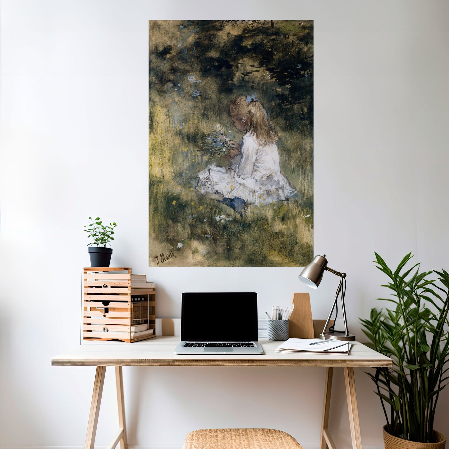 GATHERING SERENITY Peel and Stick Vertical Poster