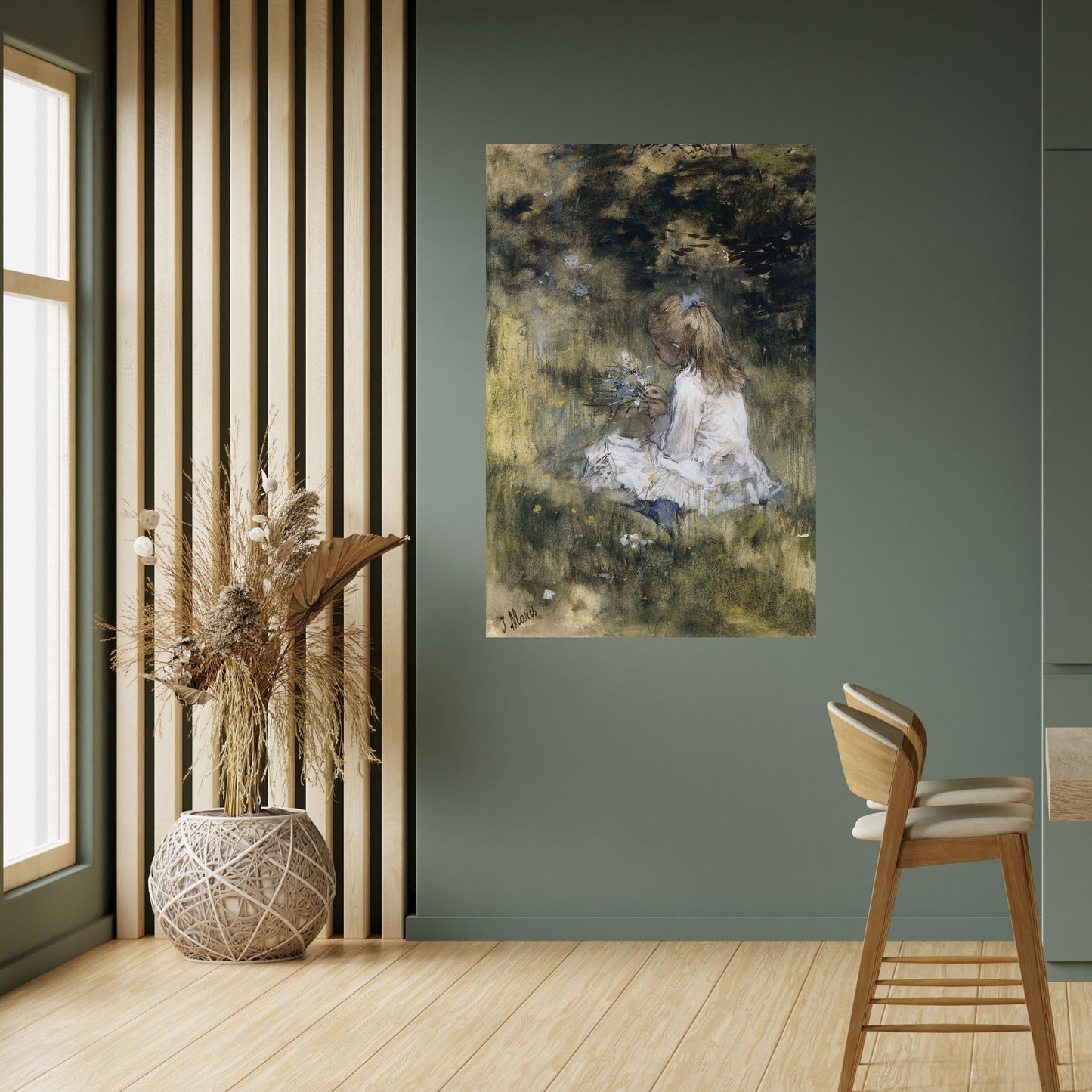 GATHERING SERENITY Peel and Stick Vertical Poster