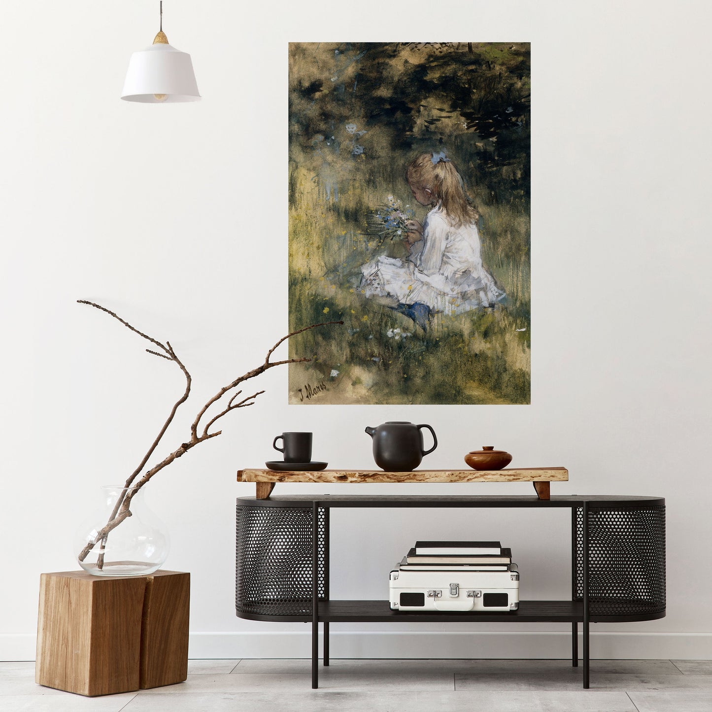 GATHERING SERENITY Peel and Stick Vertical Poster