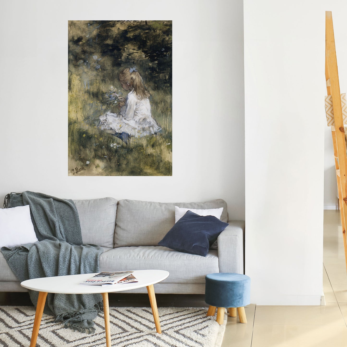 GATHERING SERENITY Peel and Stick Vertical Poster