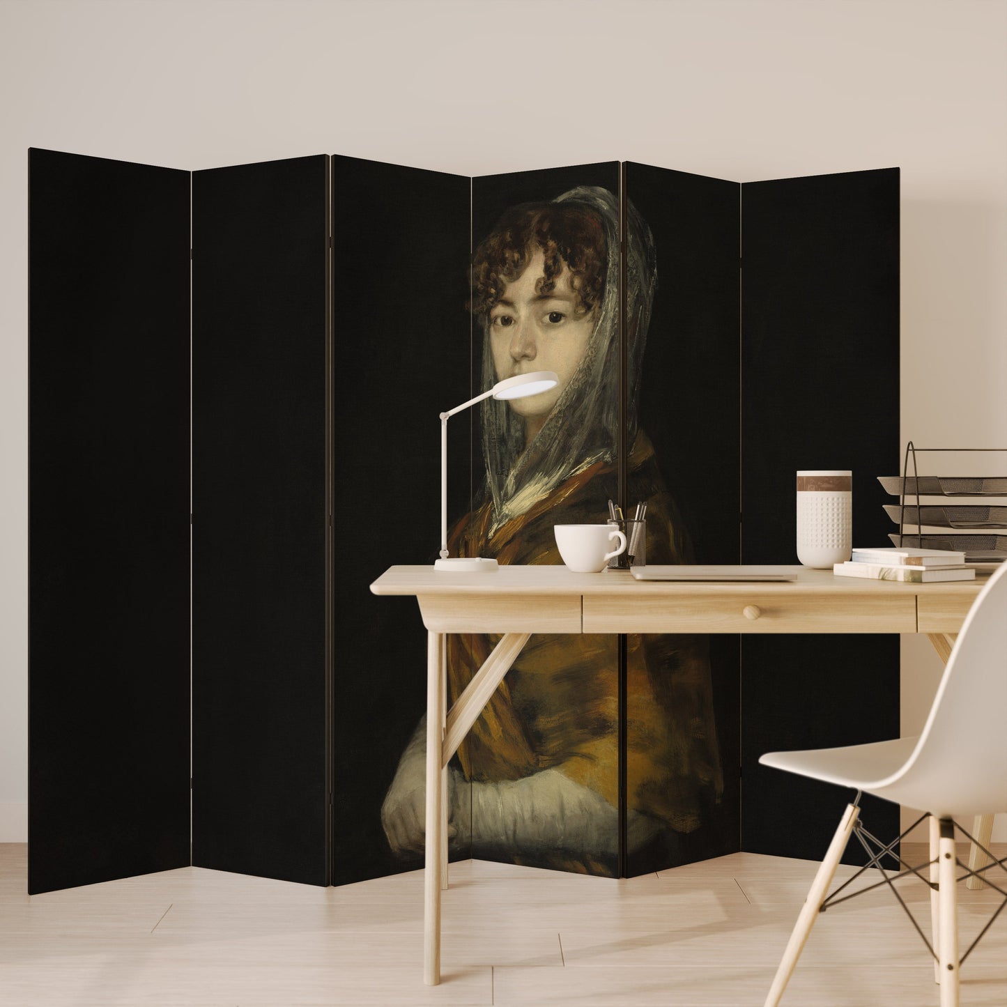 WHISPERS OF HISTORY Decorative 6-Panel Room Divider