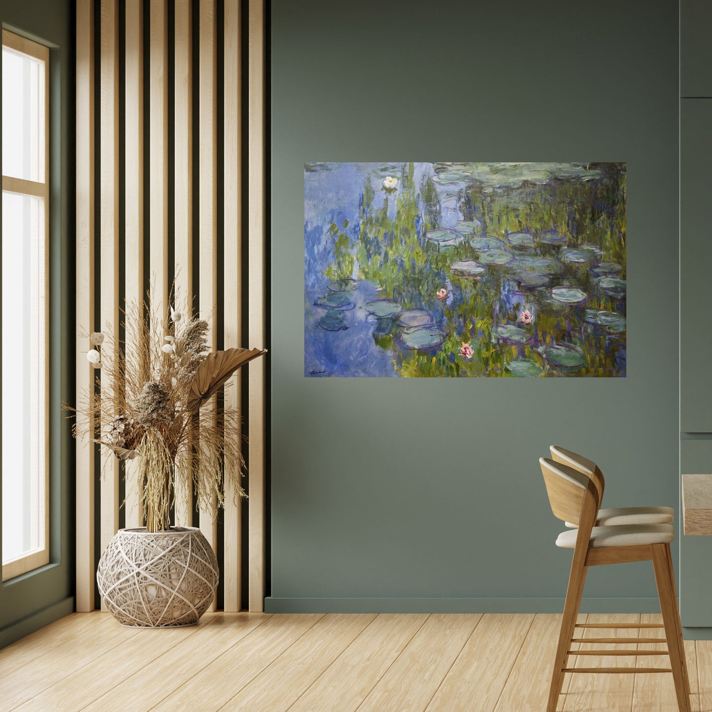VATTENLILJOR Skala och klistra horisontell poster