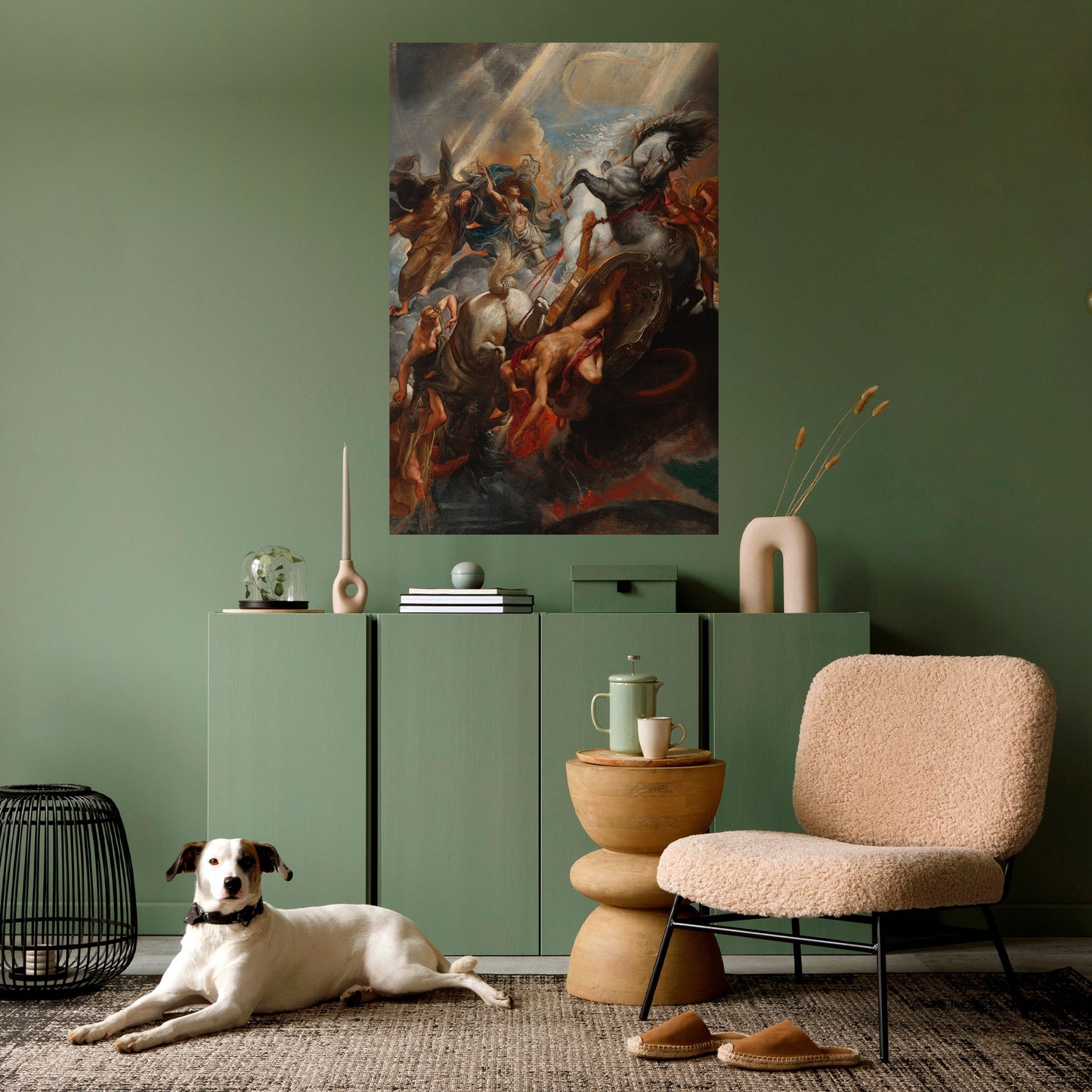FURY IN MOTION Peel and Stick Vertical Poster