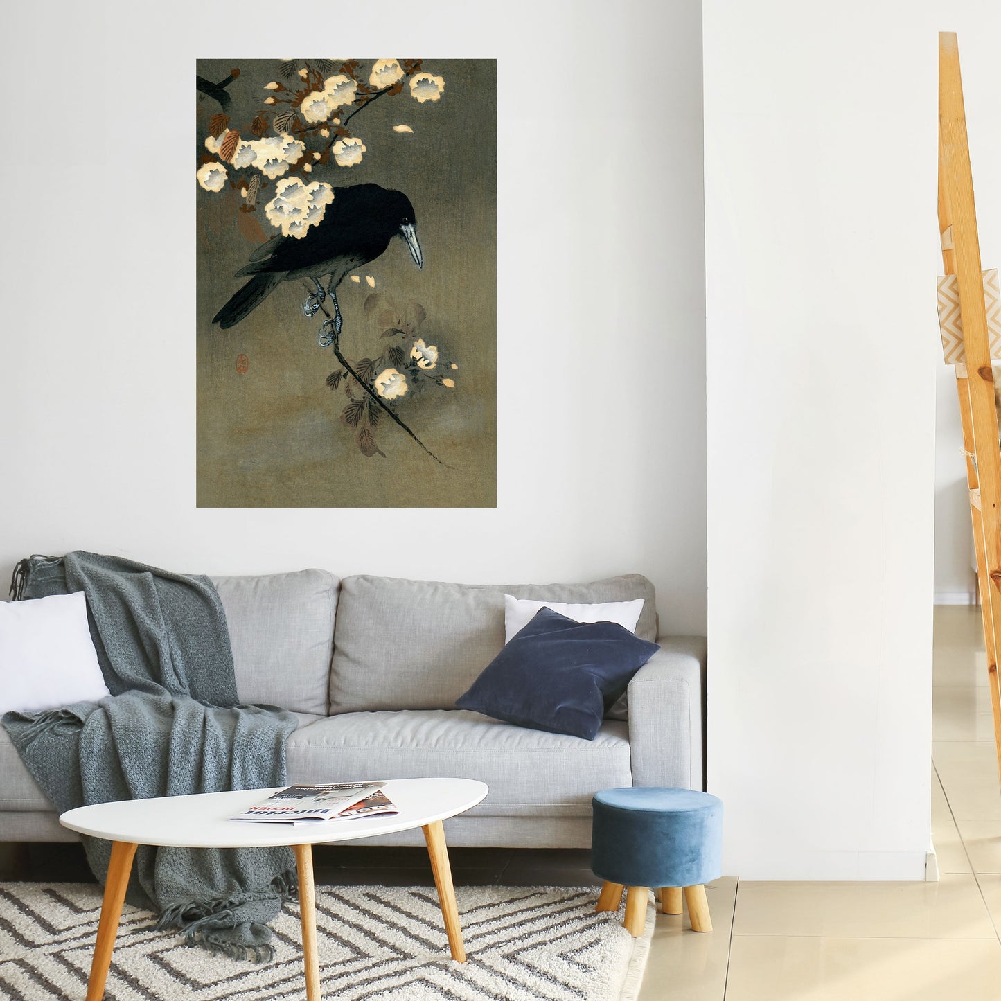 PETALS AND CROWS Peel and Stick Vertical Poster