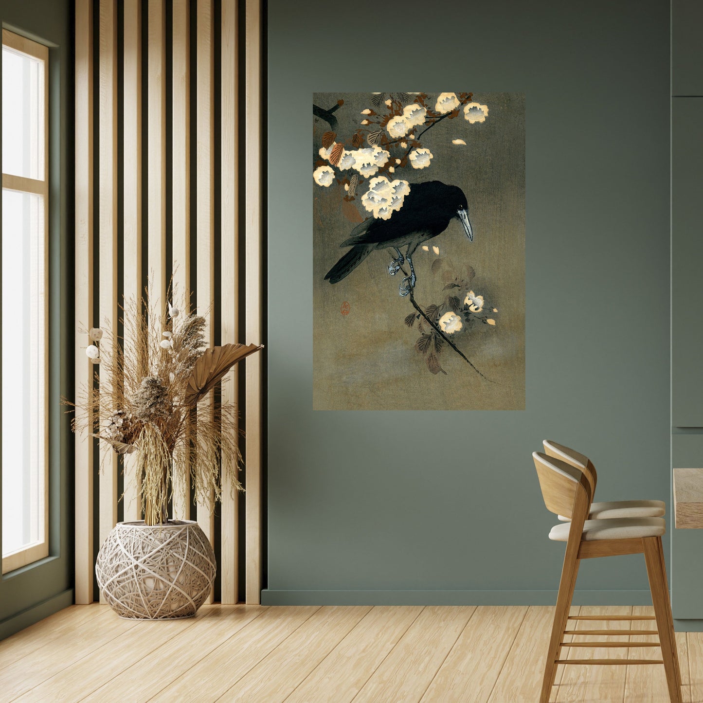 PETALS AND CROWS Peel and Stick Vertical Poster