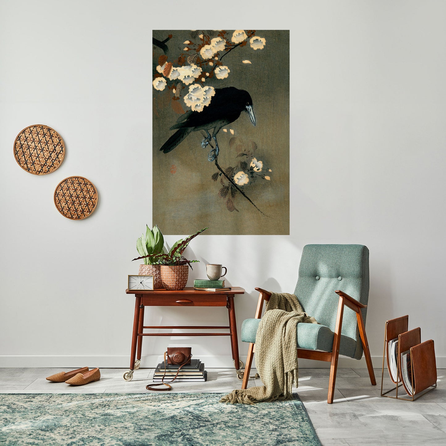 PETALS AND CROWS Peel and Stick Vertical Poster