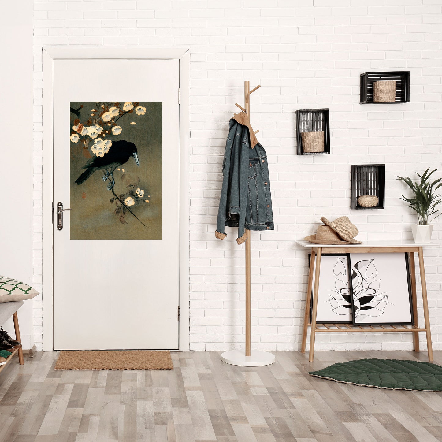 PETALS AND CROWS Peel and Stick Vertical Poster