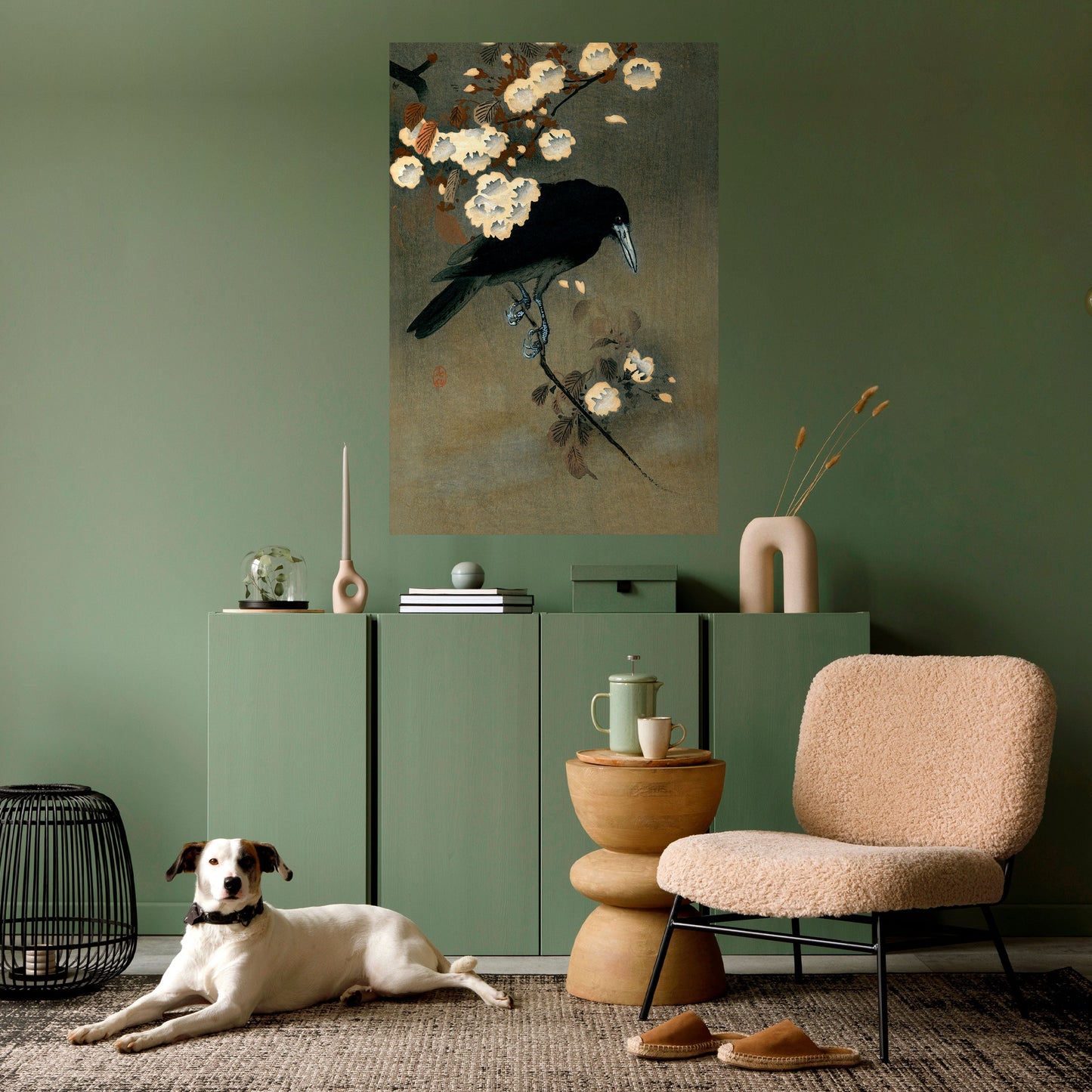 PETALS AND CROWS Peel and Stick Vertical Poster