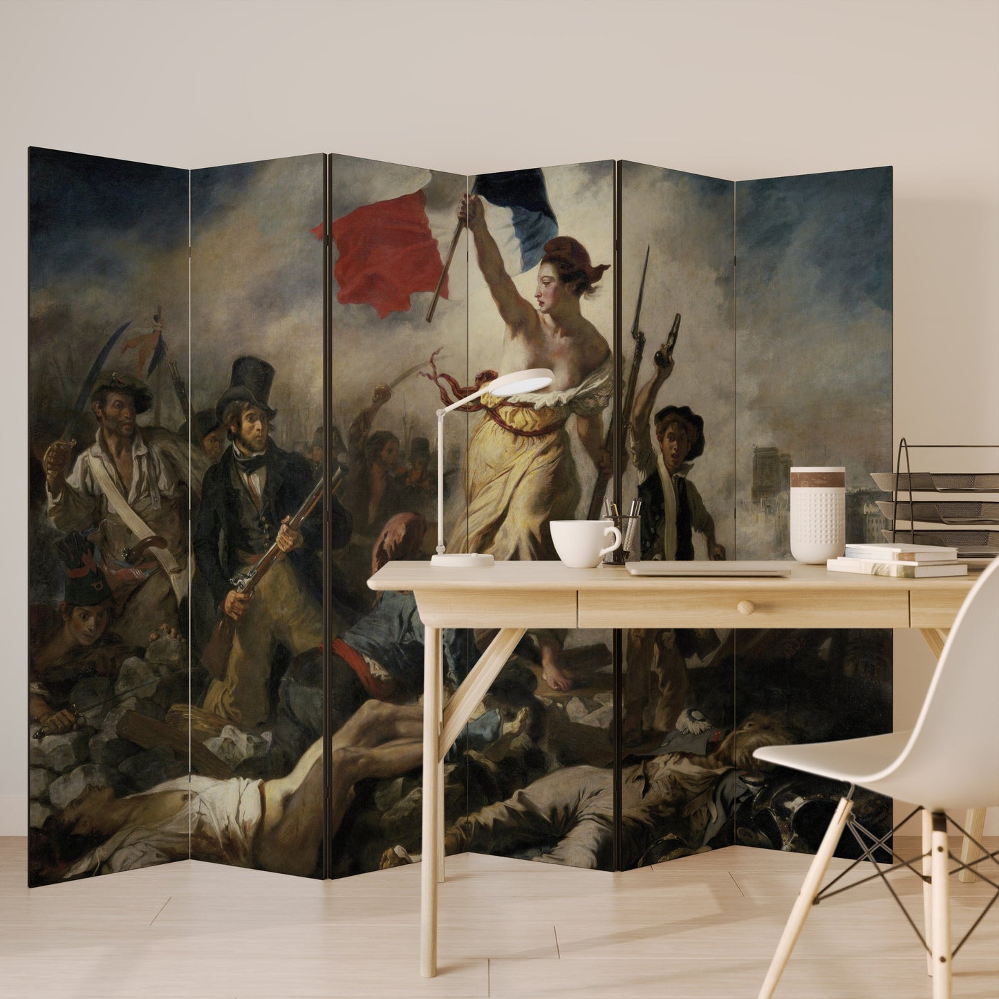 LIBERTY LEADING THE PEOPLE Decorative 6-Panel Room Divider