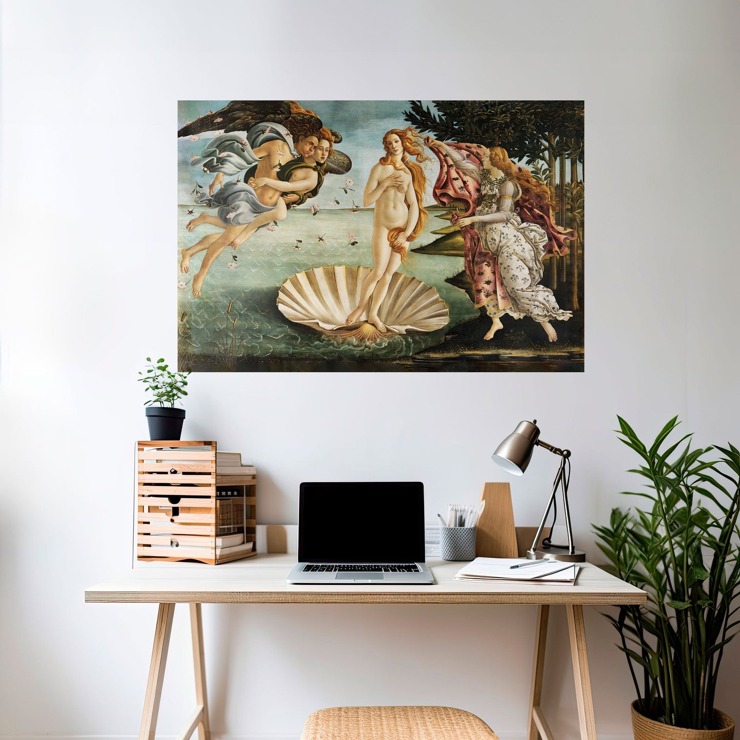 DIVINE BIRTH OF BEAUTY Peel and Stick Horizontal Poster