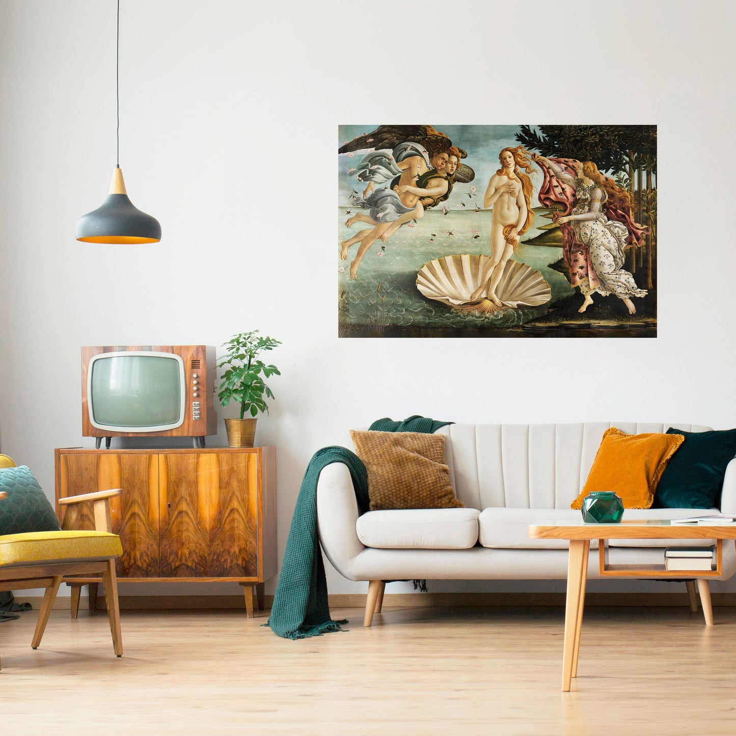 DIVINE BIRTH OF BEAUTY Peel and Stick Horizontal Poster