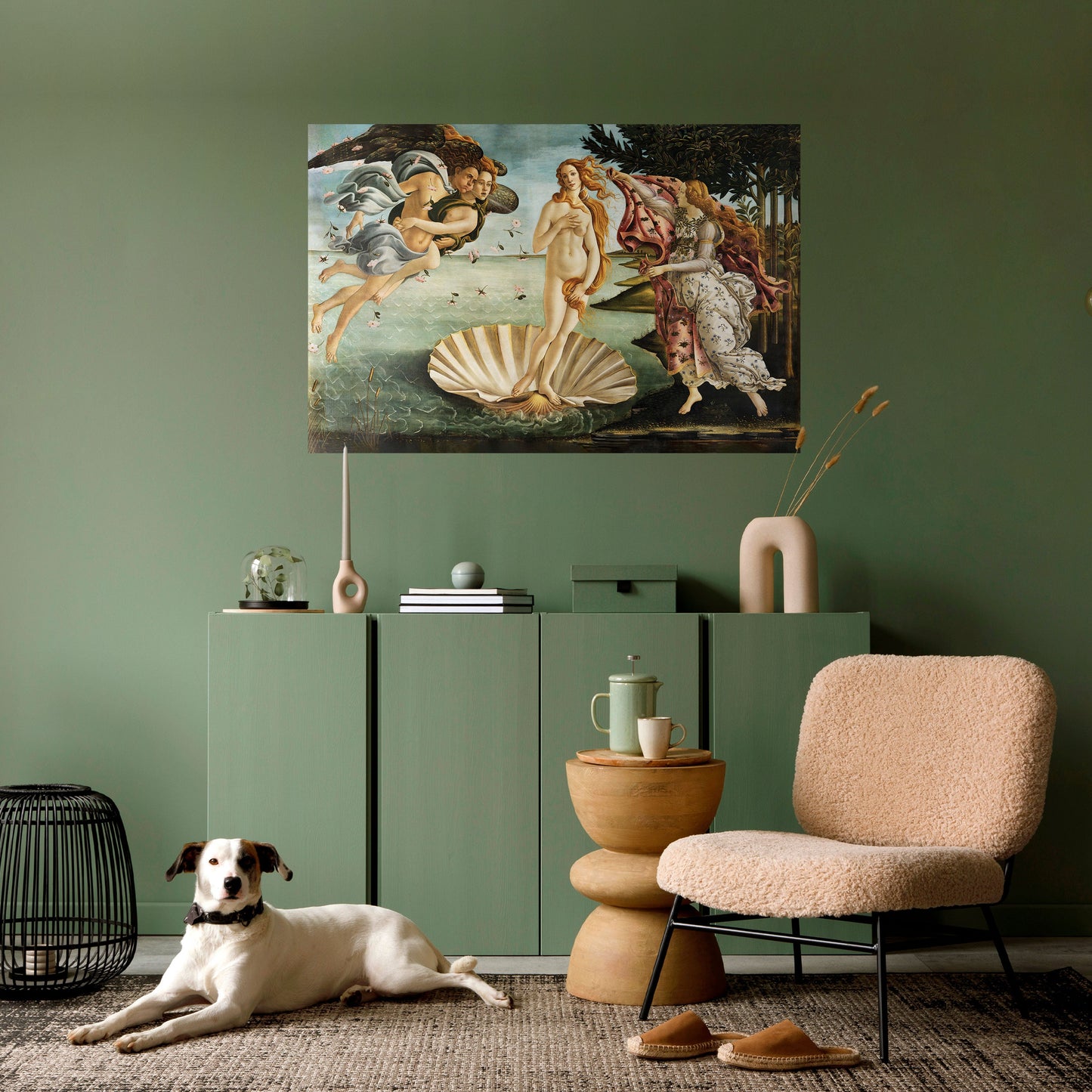 DIVINE BIRTH OF BEAUTY Peel and Stick Horizontal Poster
