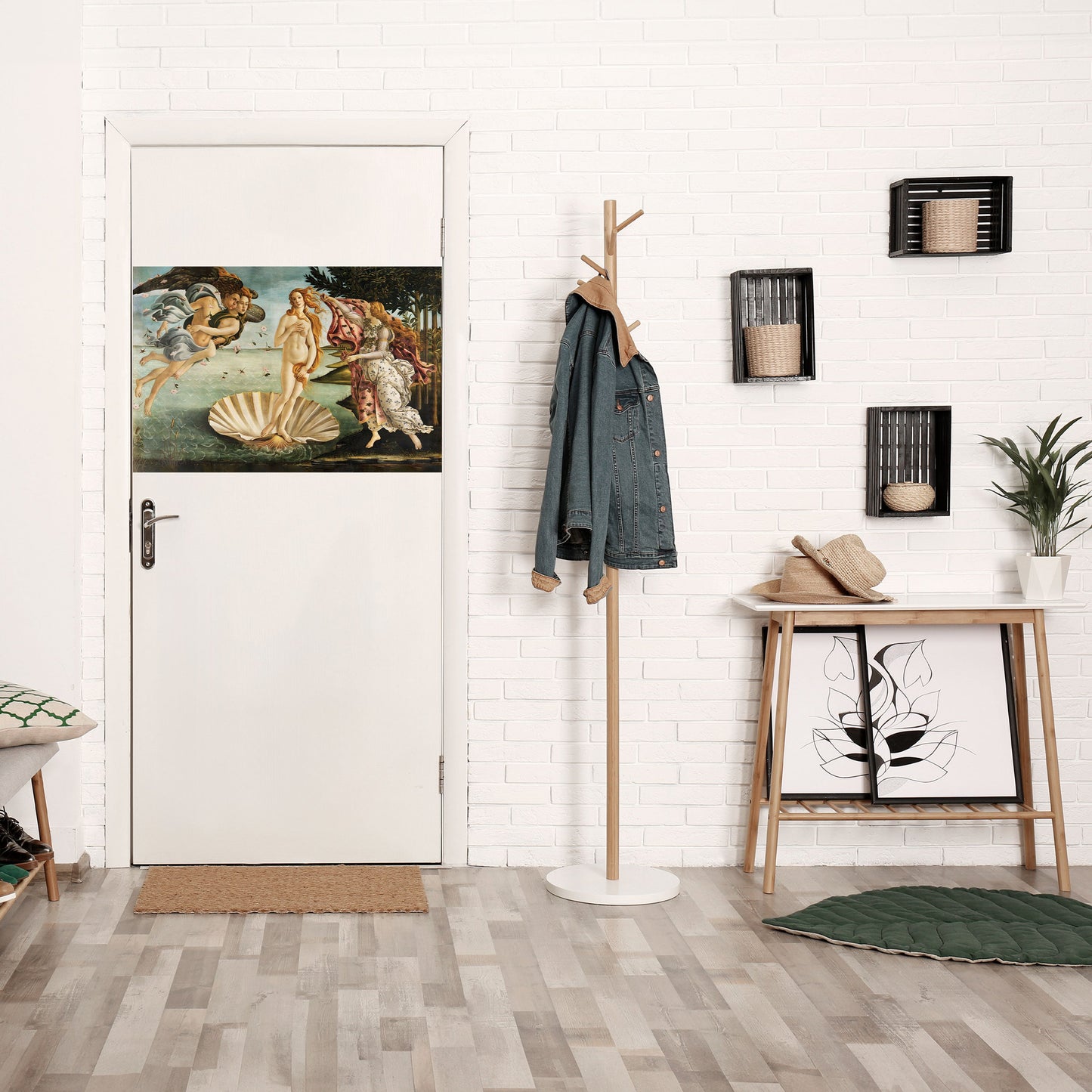 DIVINE BIRTH OF BEAUTY Peel and Stick Horizontal Poster