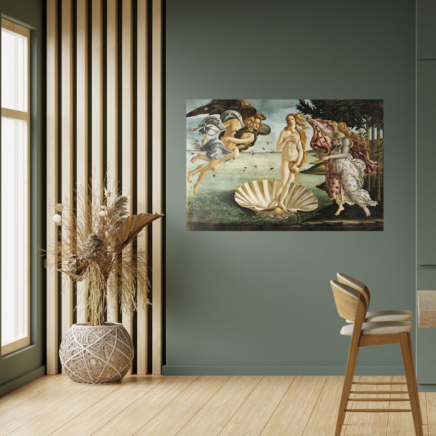 DIVINE BIRTH OF BEAUTY Peel and Stick Horizontal Poster