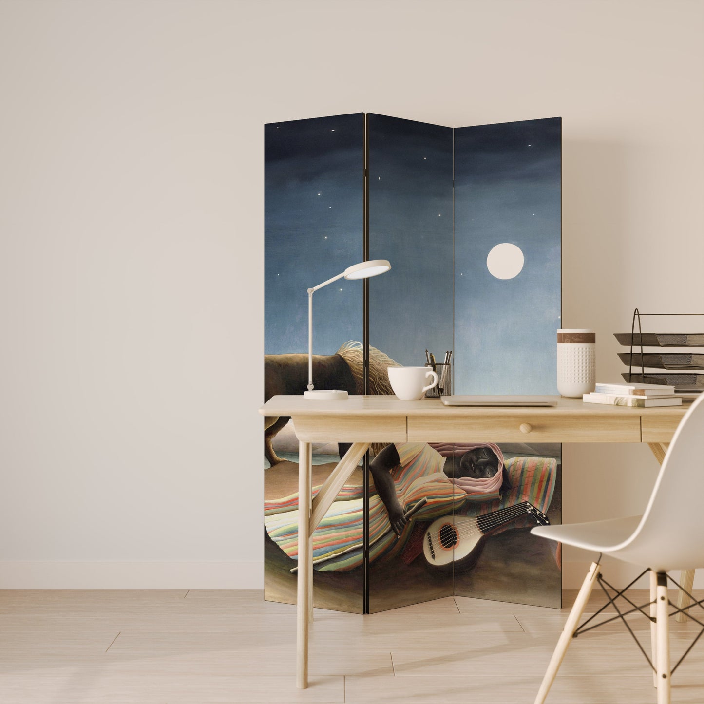 Dekorativ rumsavdelare med 3 paneler THE LEEPING GYPSY