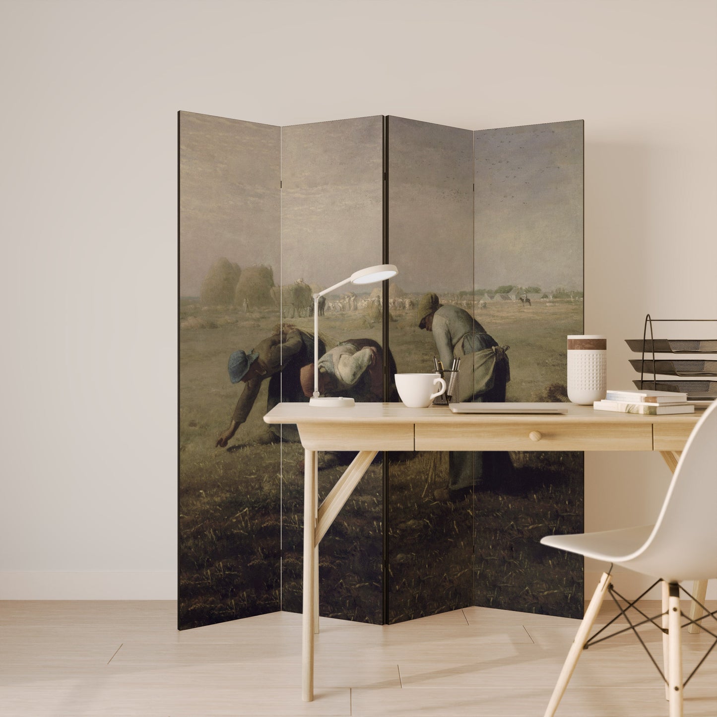 THE GLEANERS Dekorativ rumsavdelare med 4 paneler
