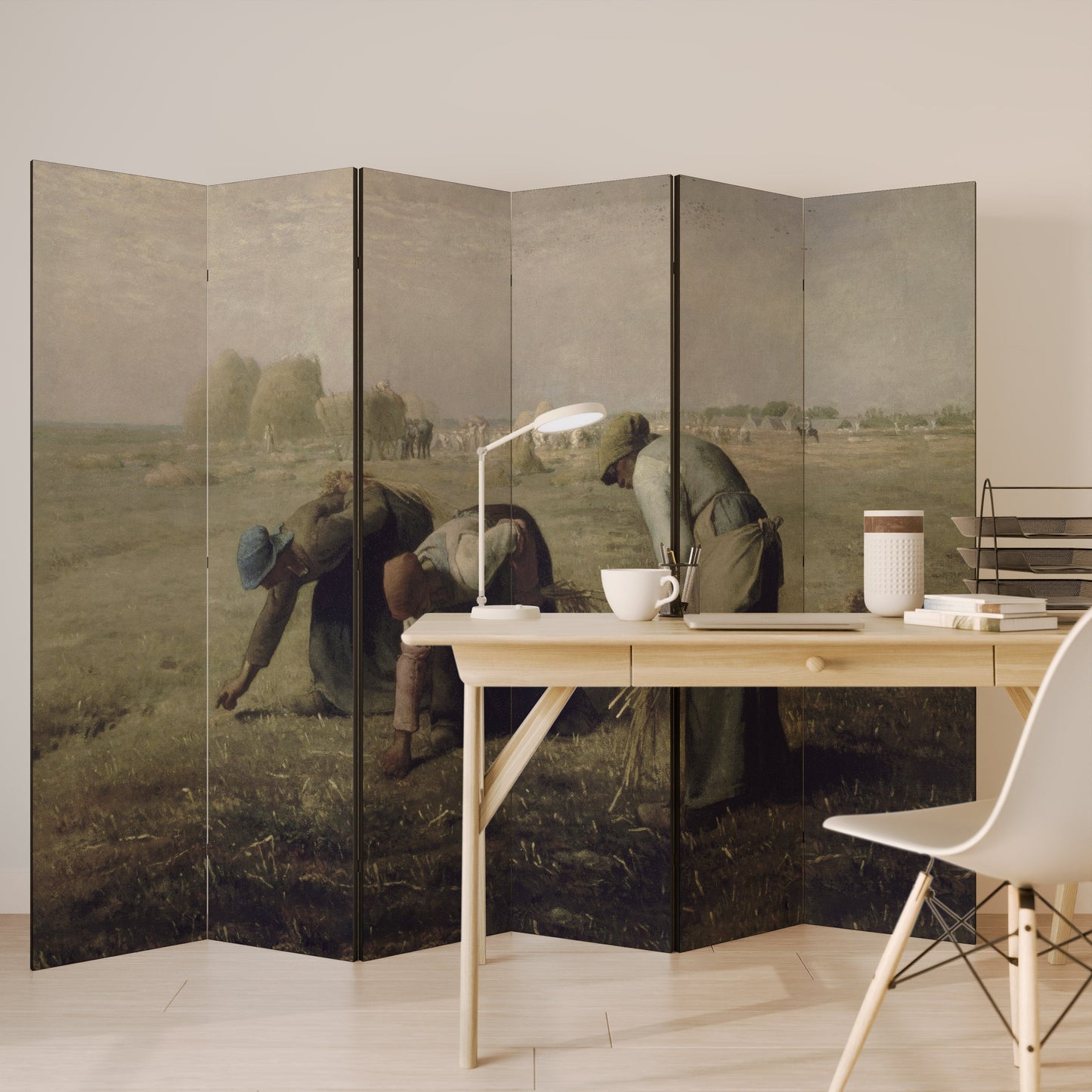 THE GLEANERS Dekorativ rumsavdelare med 6 paneler