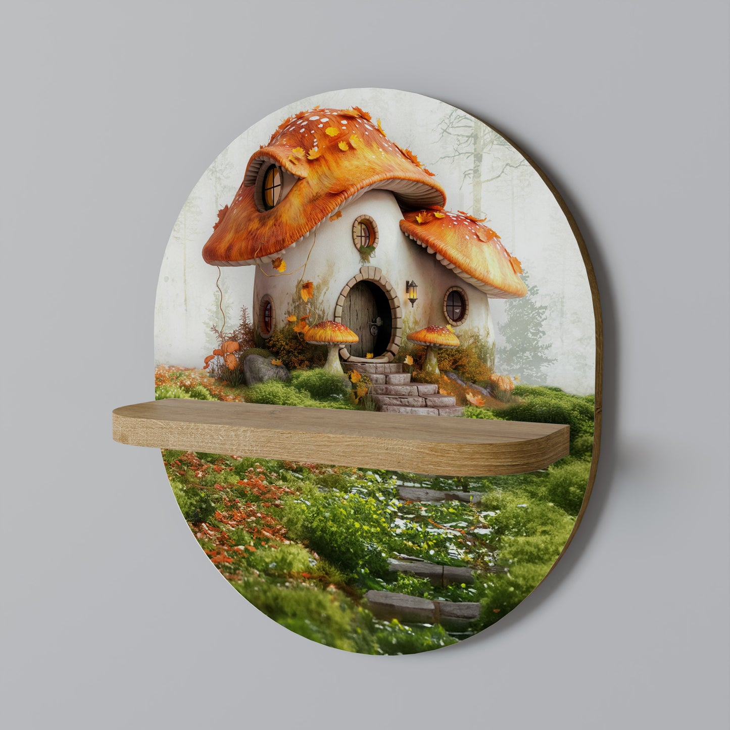 MYSTIC TOADSTOOL Oval Art Hylla I Ekeffekt
