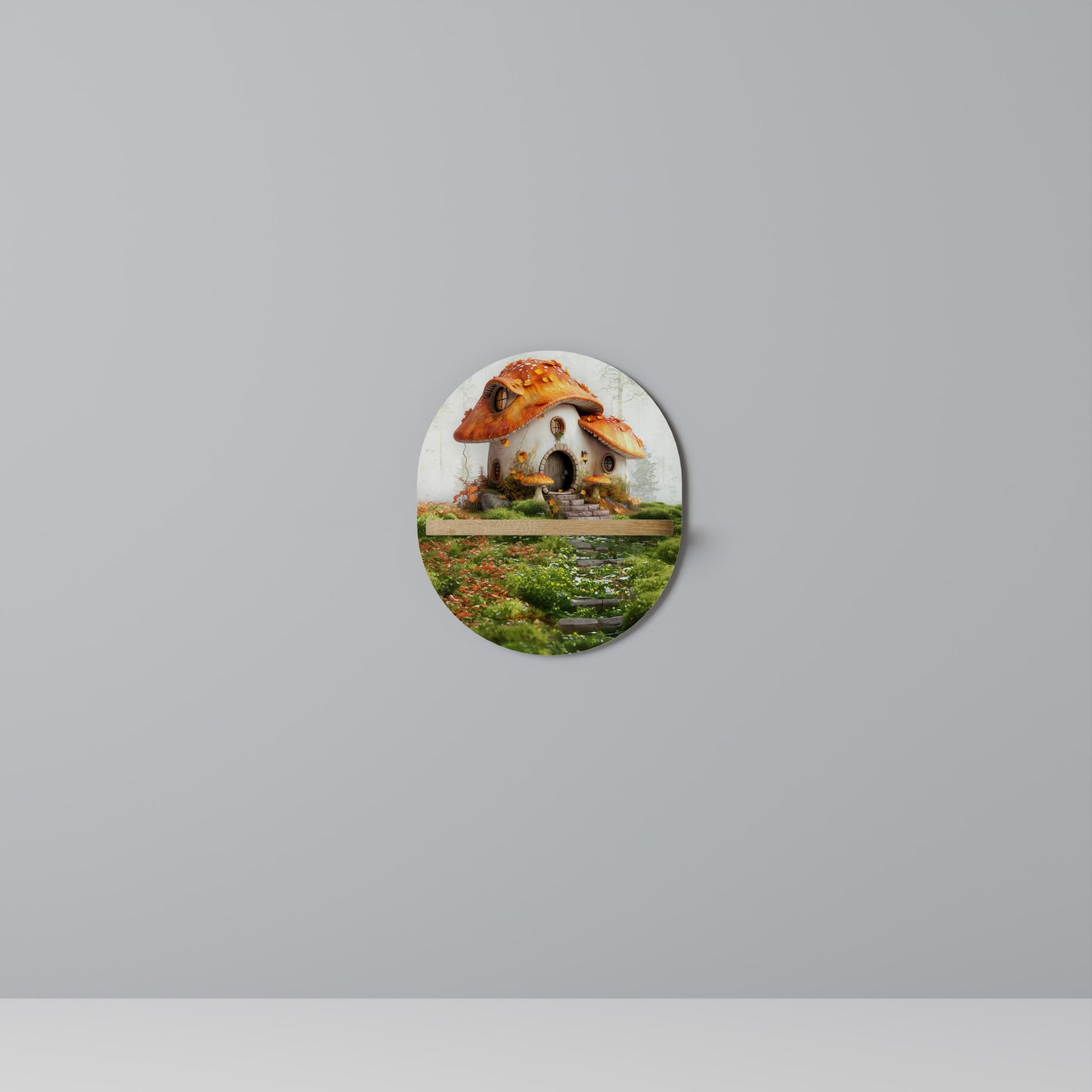 MYSTIC TOADSTOOL Oval Art Hylla I Ekeffekt