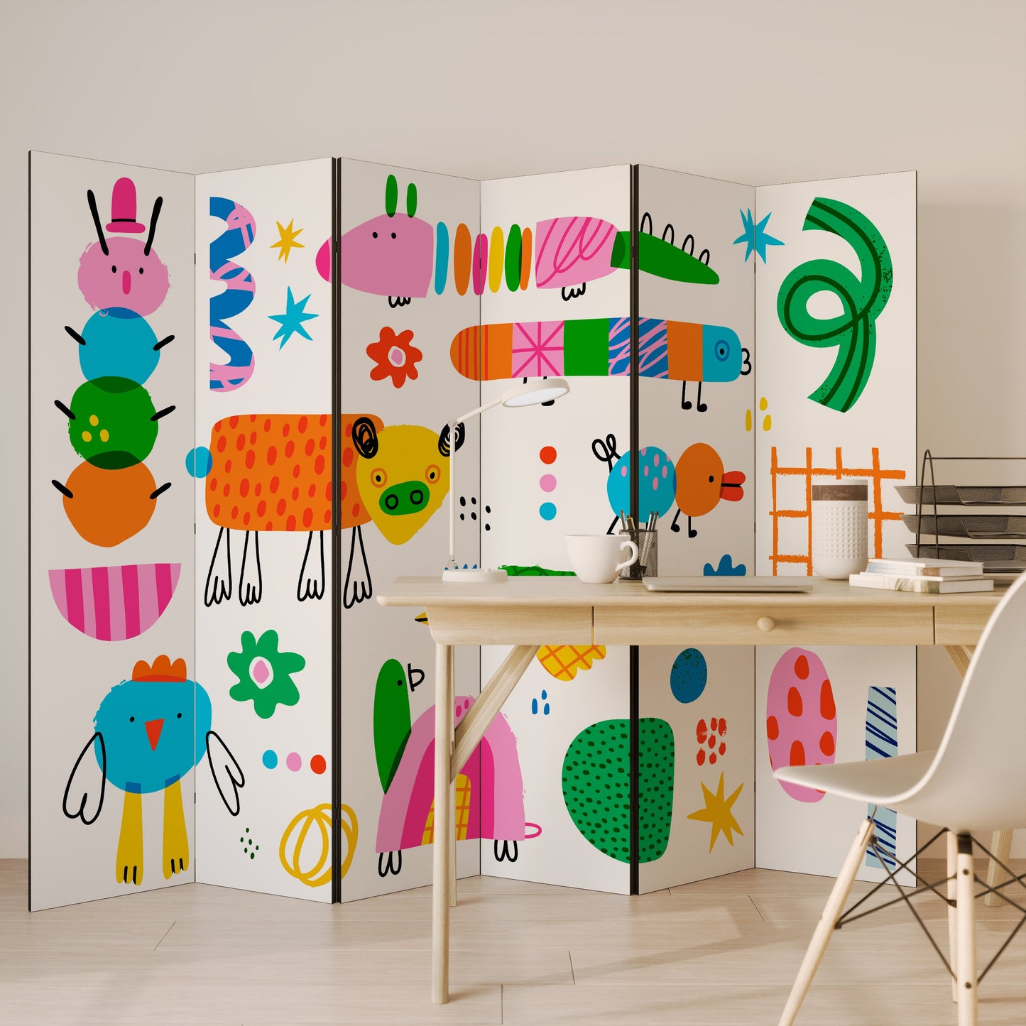 POWER OF IMAGINATION Decorative 6-Panel Room Divider