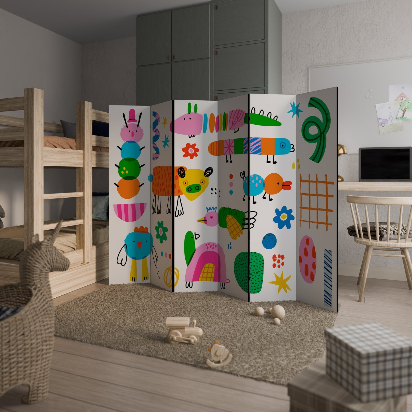 POWER OF IMAGINATION Decorative 6-Panel Room Divider
