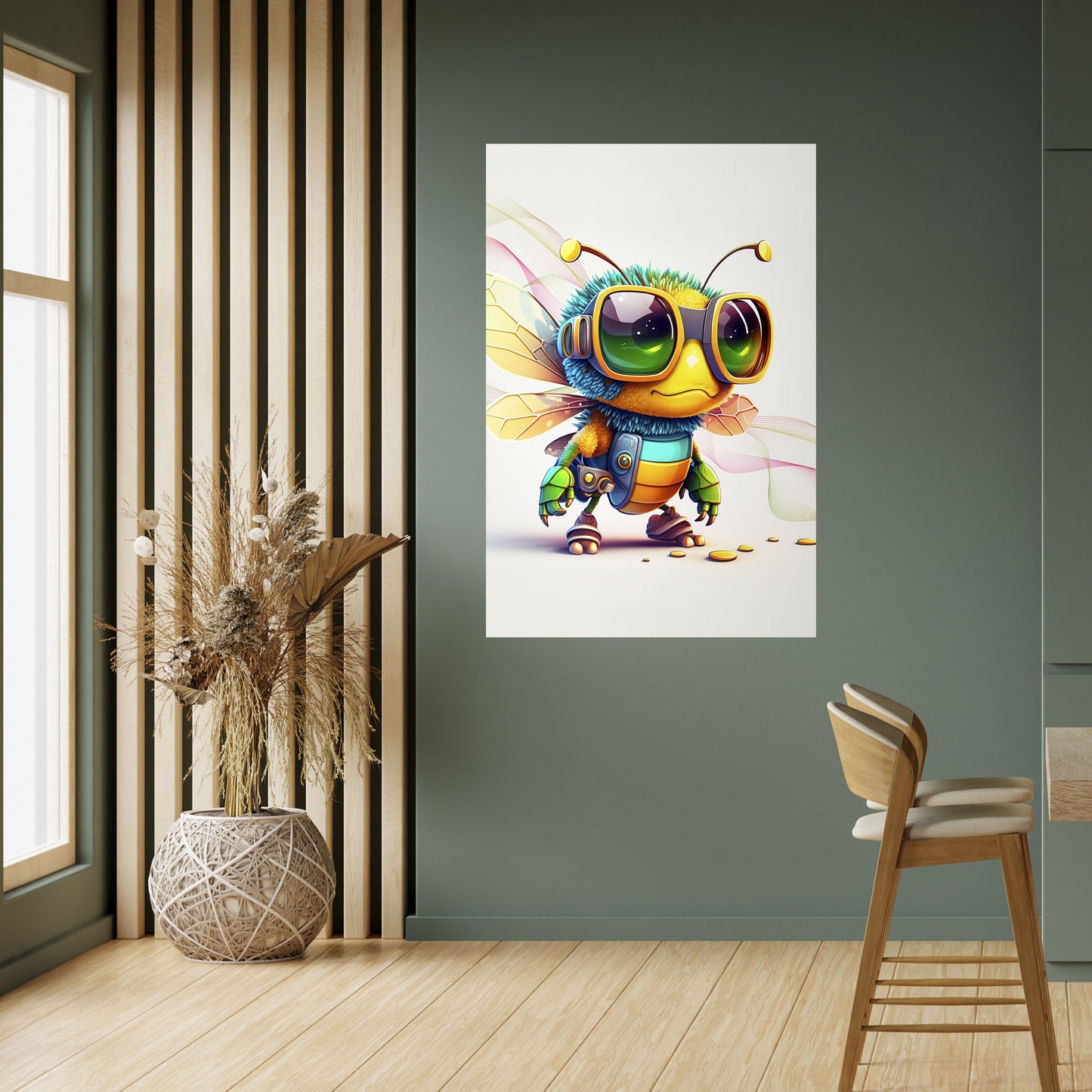 BUZZ BUDDY vertikal affisch med självhäftande klistermärke