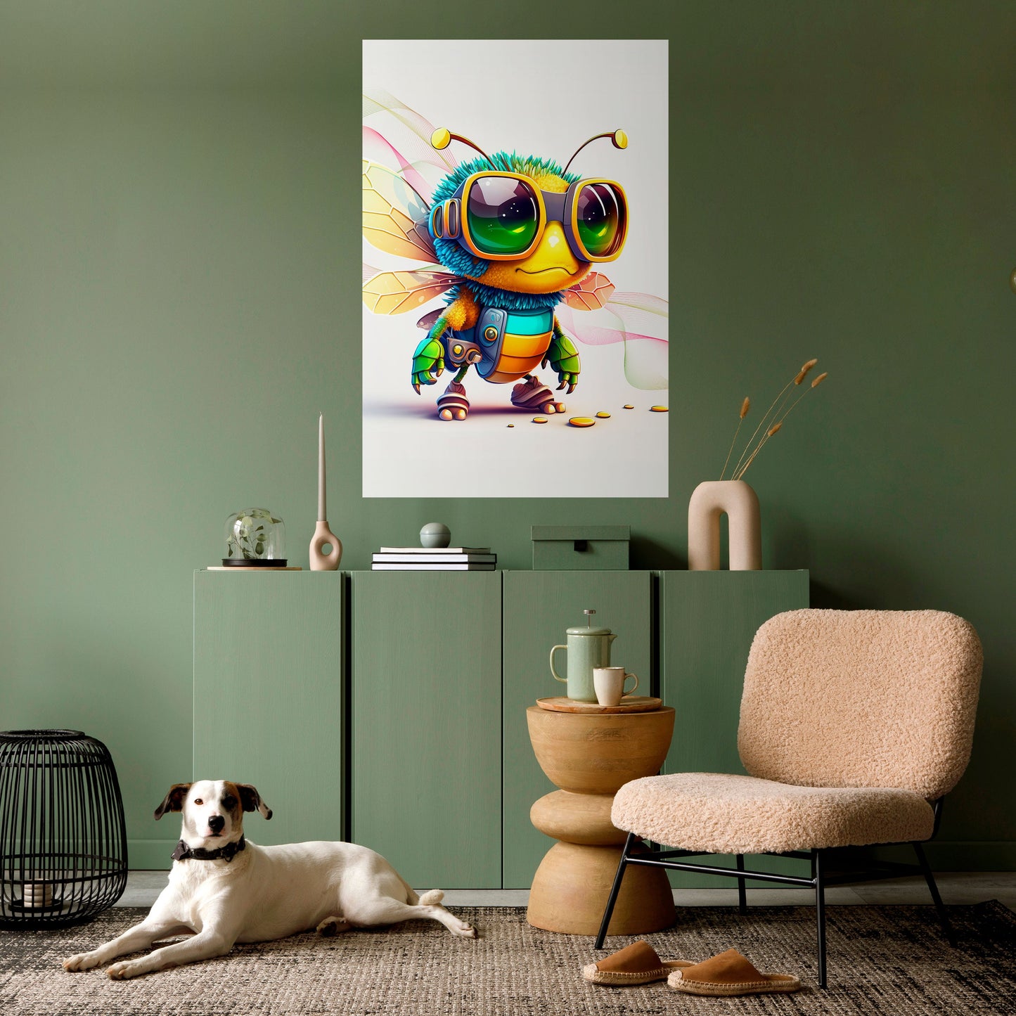 BUZZ BUDDY vertikal affisch med självhäftande klistermärke