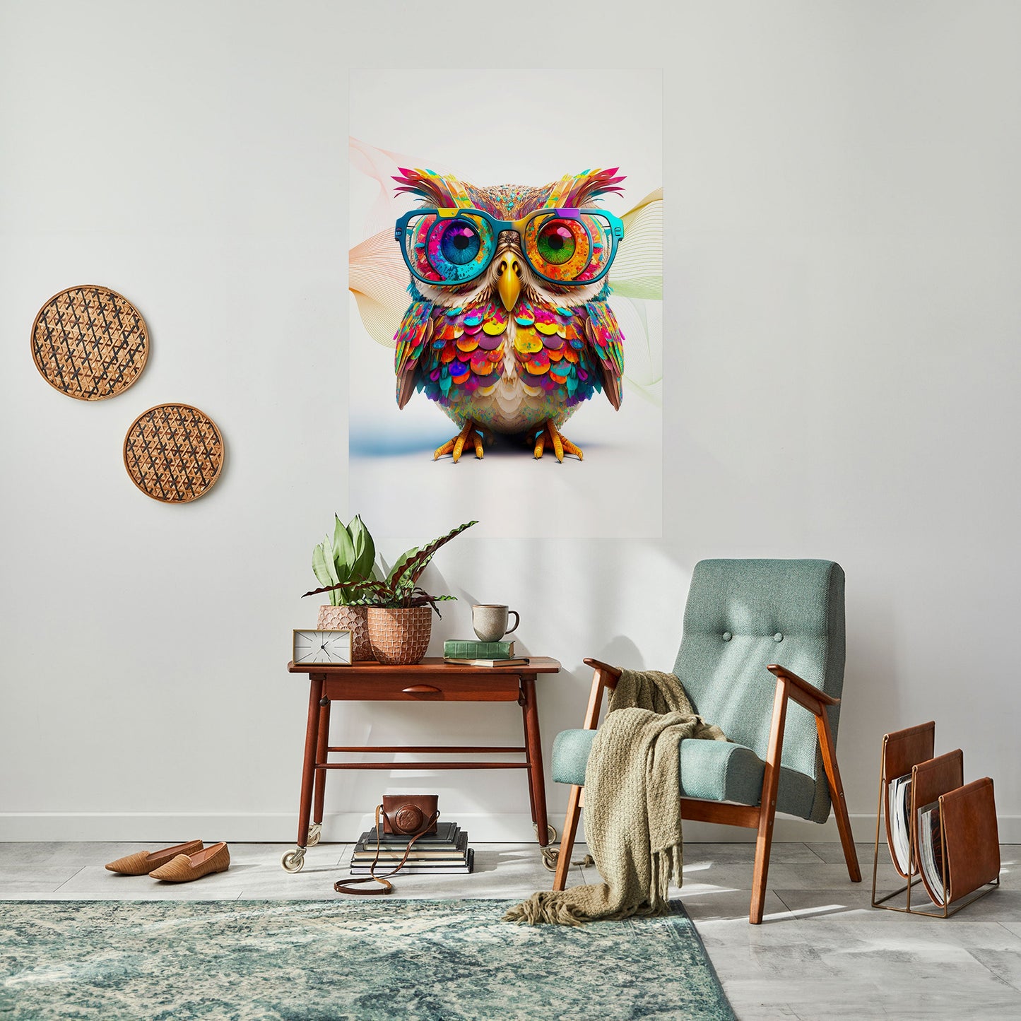 HOOT HOOT Peel and Stick Vertical Poster