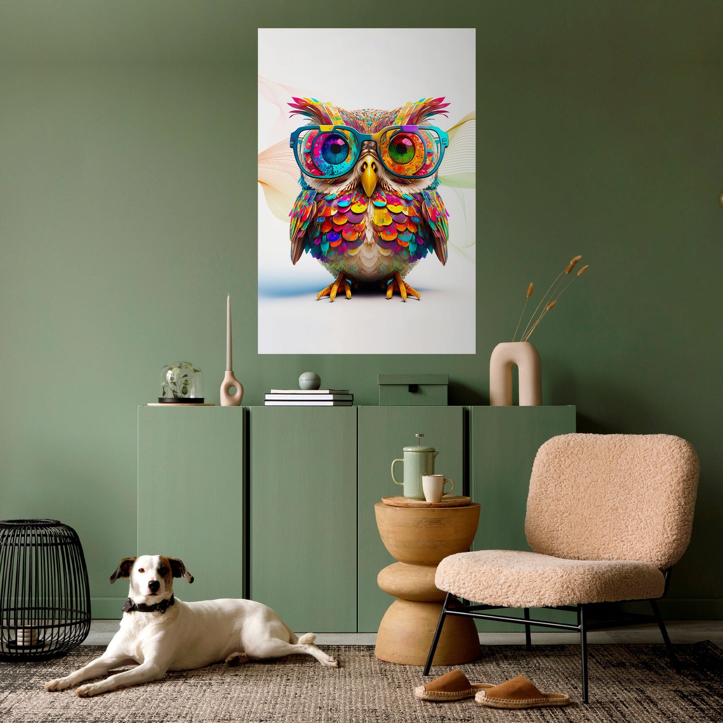 HOOT HOOT Peel and Stick Vertical Poster